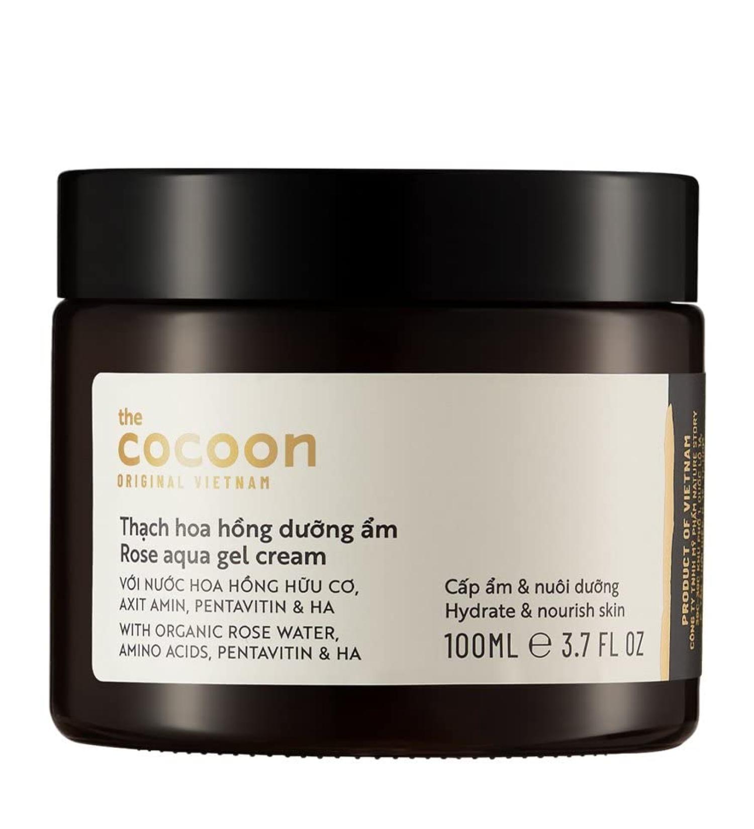 Cocoon Rose Aqua Gel Cream - Hydrating Moisturizer for All Skin Types | 3.38 fl oz - International Shipping Available - Buy Online on SooperMarket.com