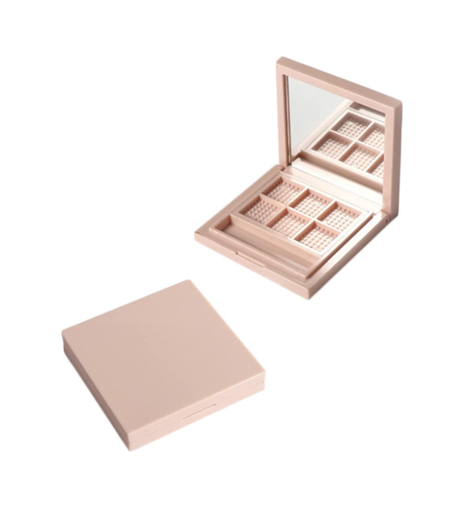 BELLIFFY 2pcs Empty Eyeshadow Palette Makeup Highlighter Empty Eyeshadow Dish Highlighters Blush Palette Pink - Buy Online on SooperMarket.com