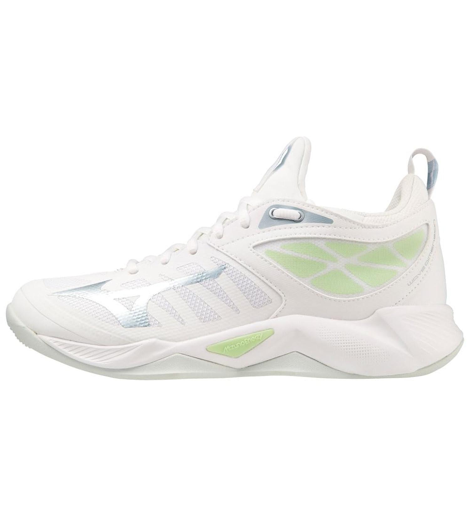 Mizuno Women's Wave Volleyball Shoes 40.5 EU - White/Gridge/Patinagreen | International Shipping Available - Buy Online on SooperMarket.com