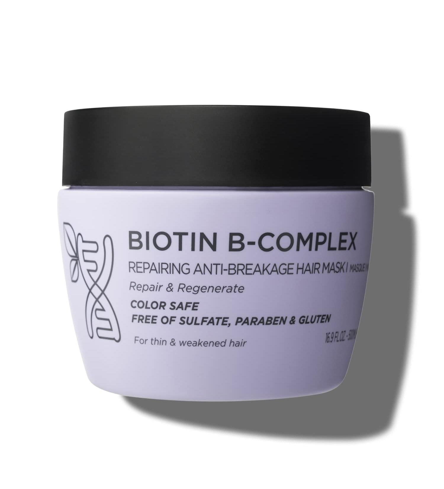 Luseta Biotin B-Complex Hair Mask 16.9 Oz - Hair Growth & Strengthening Treatment for Thin, Damaged Hair with Argan & Caffein Oil - Buy Online on SooperMarket.com