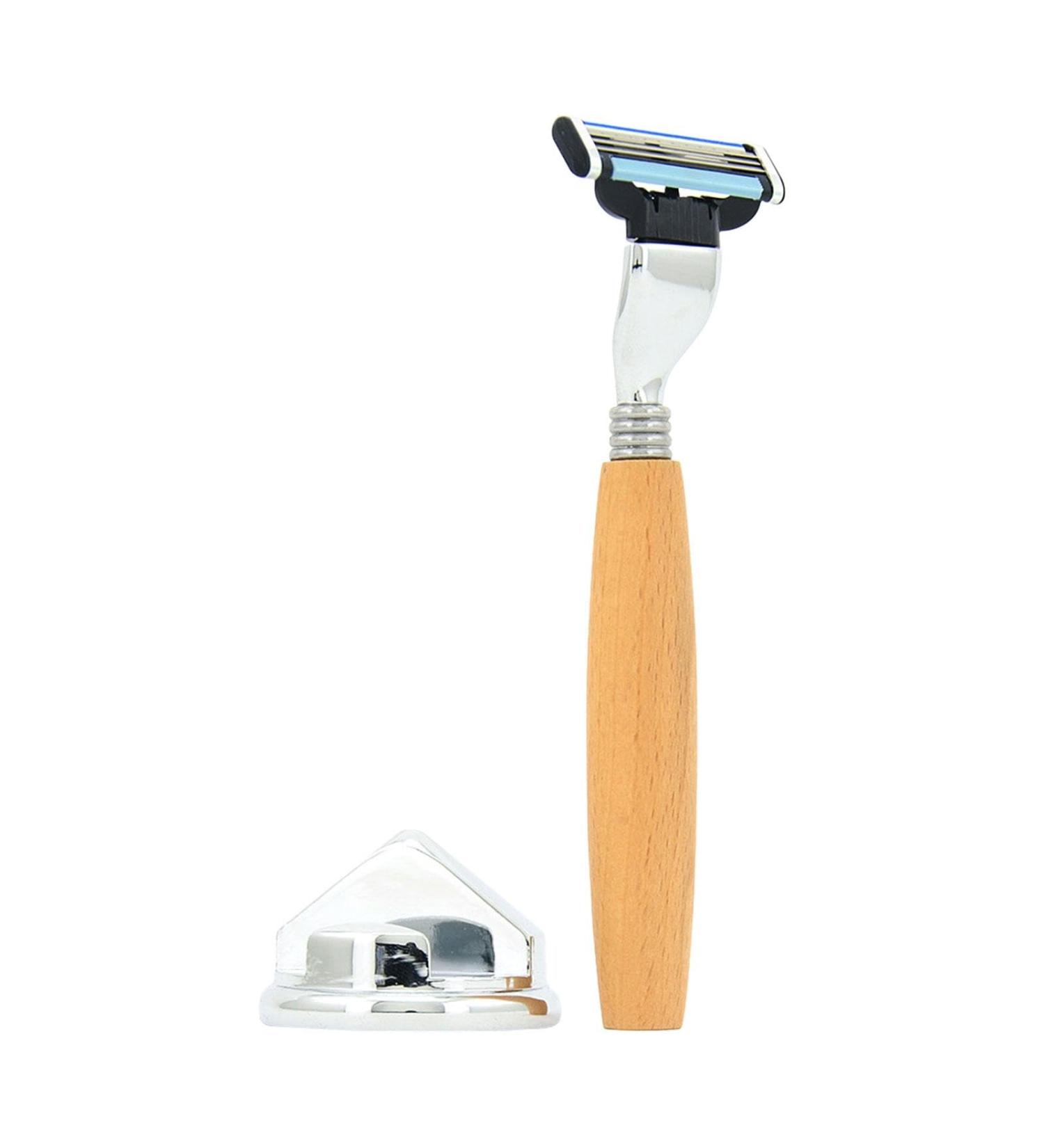 Magideal Traditional Shave Set - Easy-to-Use Manual Shaving with Wooden Handles for Men | Portable & Ideal for Home Use - Buy Online on SooperMarket.com