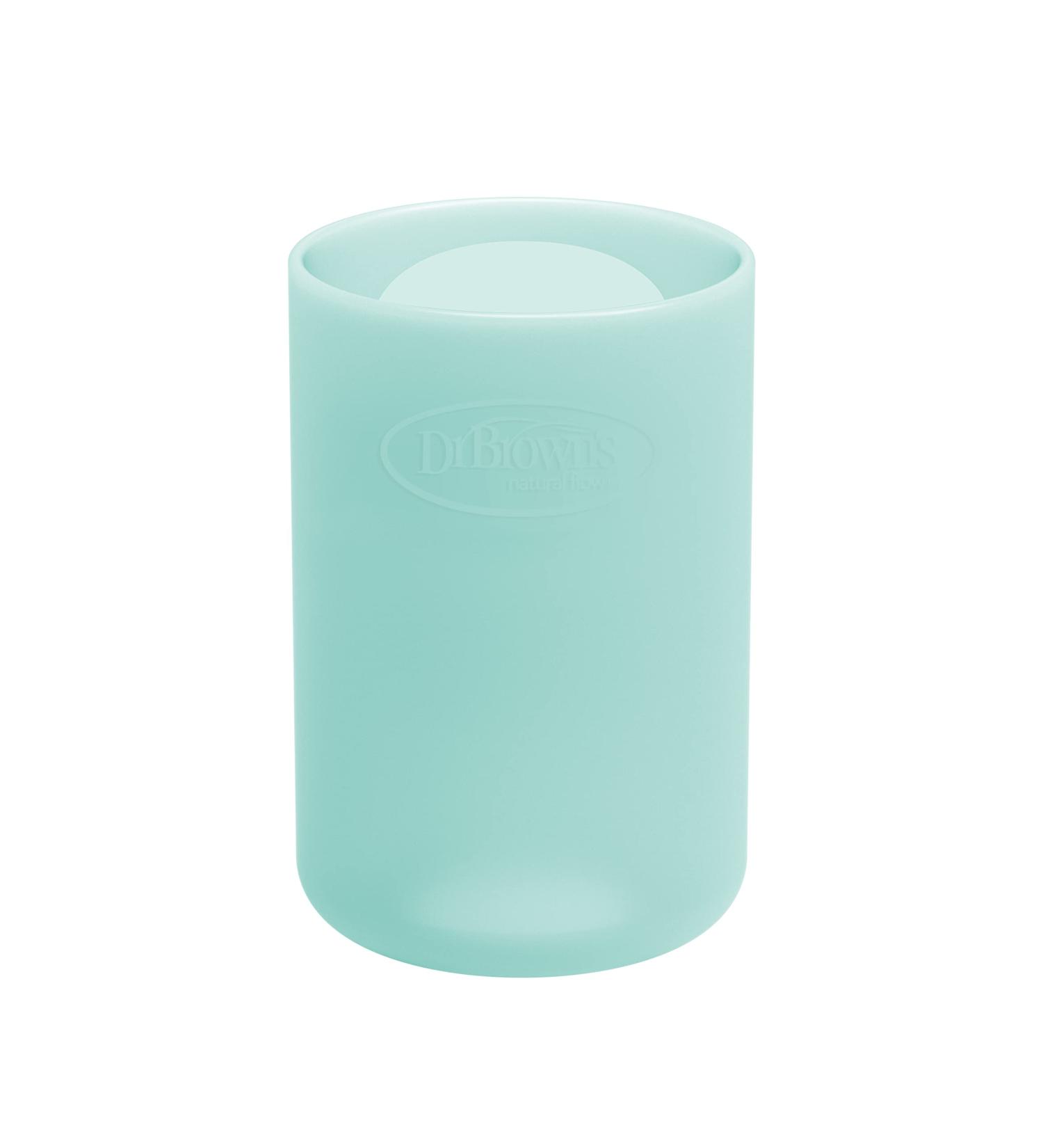 Dr. Brown's Options+ Glass Baby Bottle Sleeve - 100% Silicone, 4 oz Narrow, Mint - 1 Count - Buy Online on SooperMarket.com