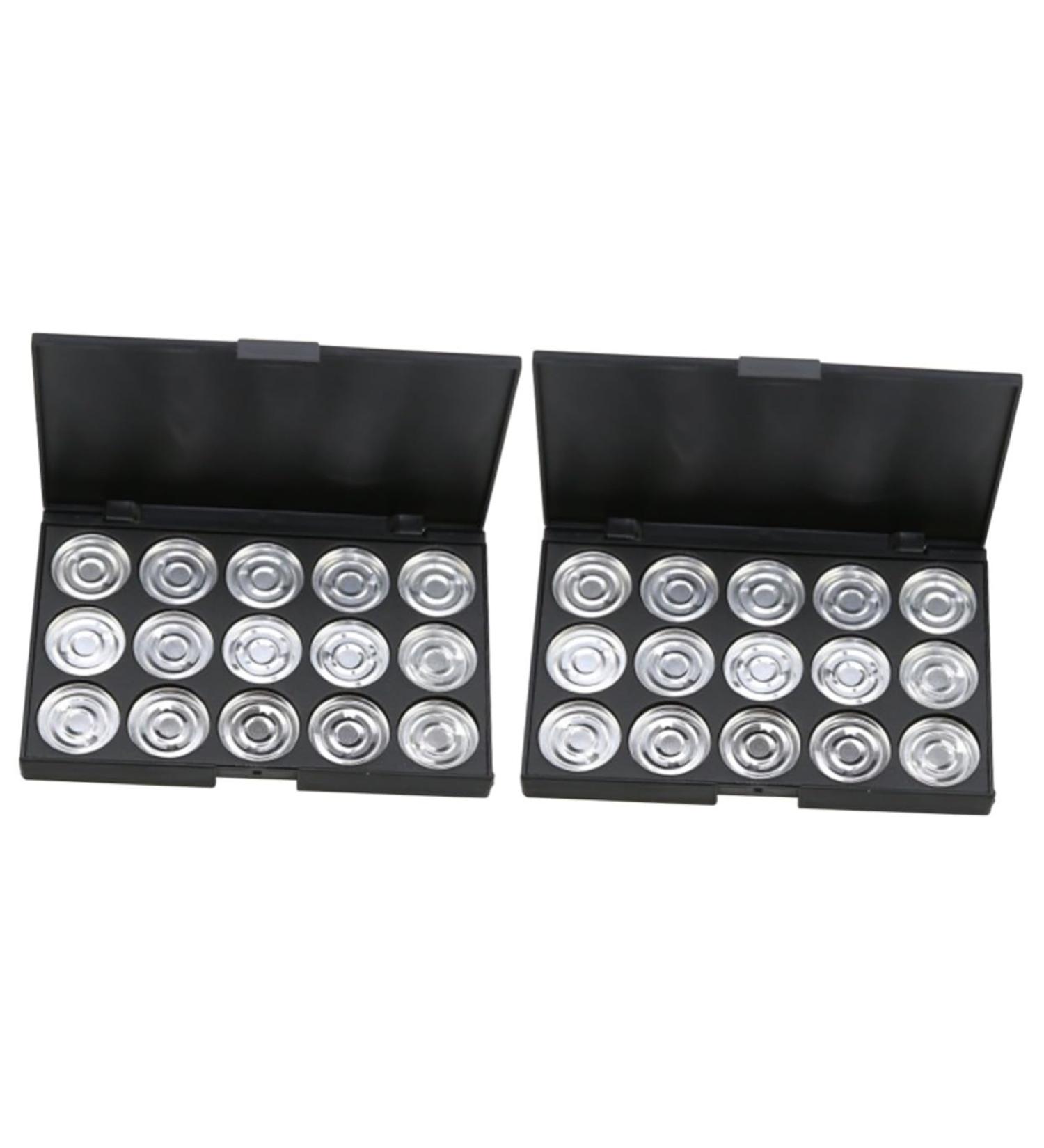 Healvian 2pcs 15 Empty Cosmetic Case Empty Eyeshadow Case Empty Makeup Travel Makeup Case Eyeshadow Palette 1 count (Pack of 1) Silverx2pcs - Buy Online on SooperMarket.com