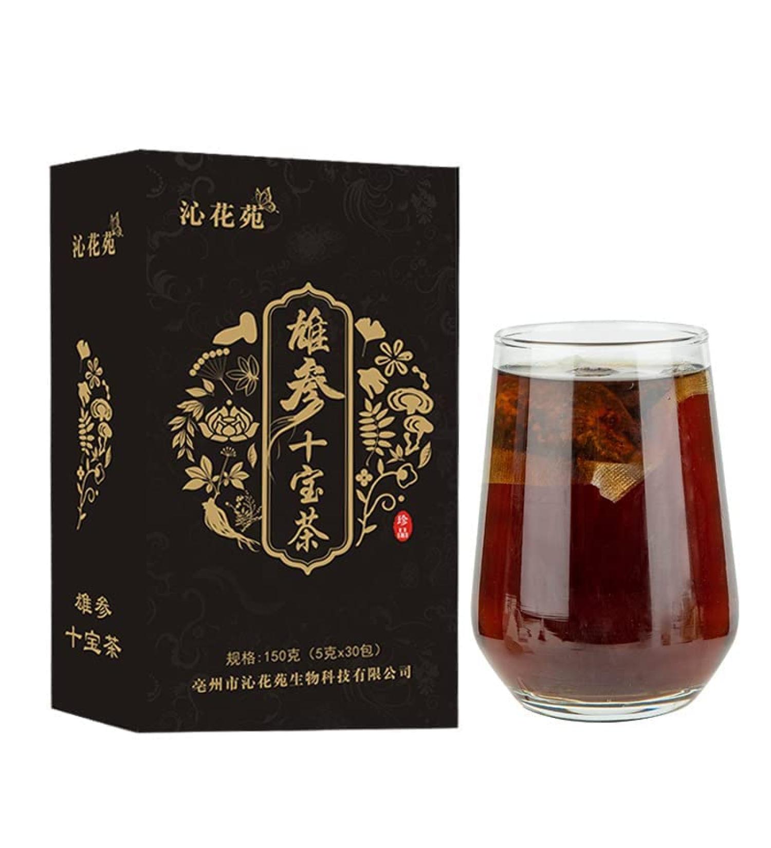 Ginseng Medlar Tea 150g/box Men's Health Tea Yellow Essence Yam Mulberry Eucommia Male Flower Substitute Tea Health Tea Nourishing Nutrition (150g(5g*30 bags)) - Buy Online on SooperMarket.com