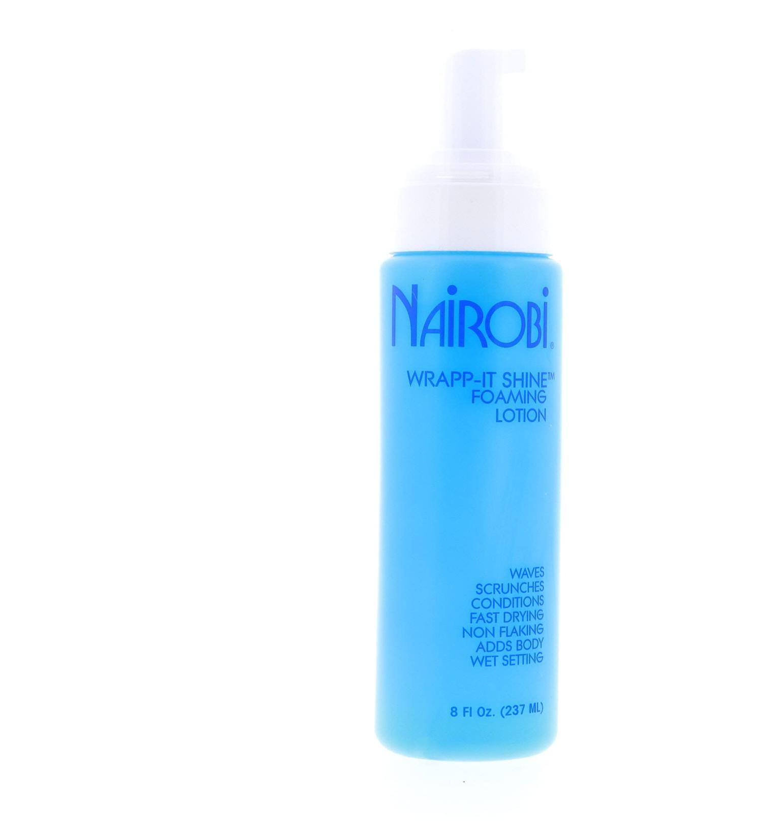 Nairobi Wrapp-It Shine Foaming Lotion 8 fl. oz. (237 ml) - Pack of 2 | Smooth & Silky Hair | Lightweight Formula - Buy Online on SooperMarket.com