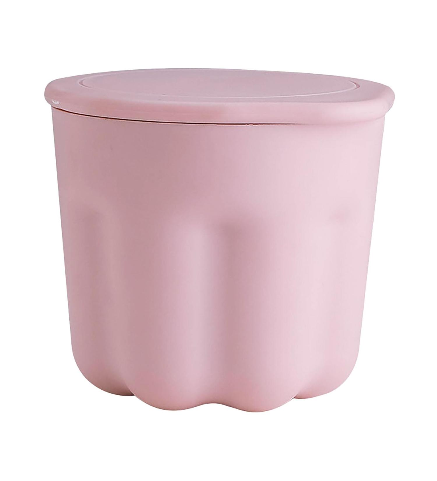 Easy Cleaning Makeup Brush Cleaner Cup & Drying Rack | Multi-Functional Safe Beauty Tool Essentials (Pink - Buy Online on SooperMarket.com