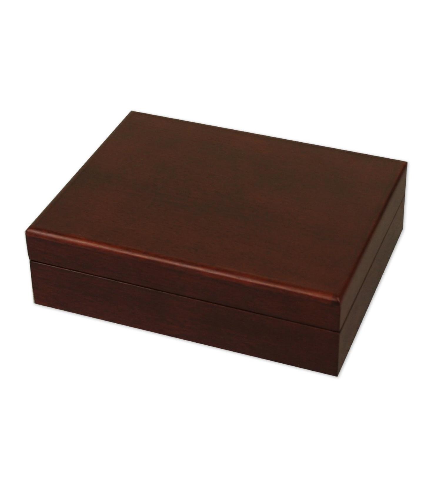 DA VINCI Solid Wood Mahogany Golf Ball Box with Space for 12 Balls (Balls not Included)