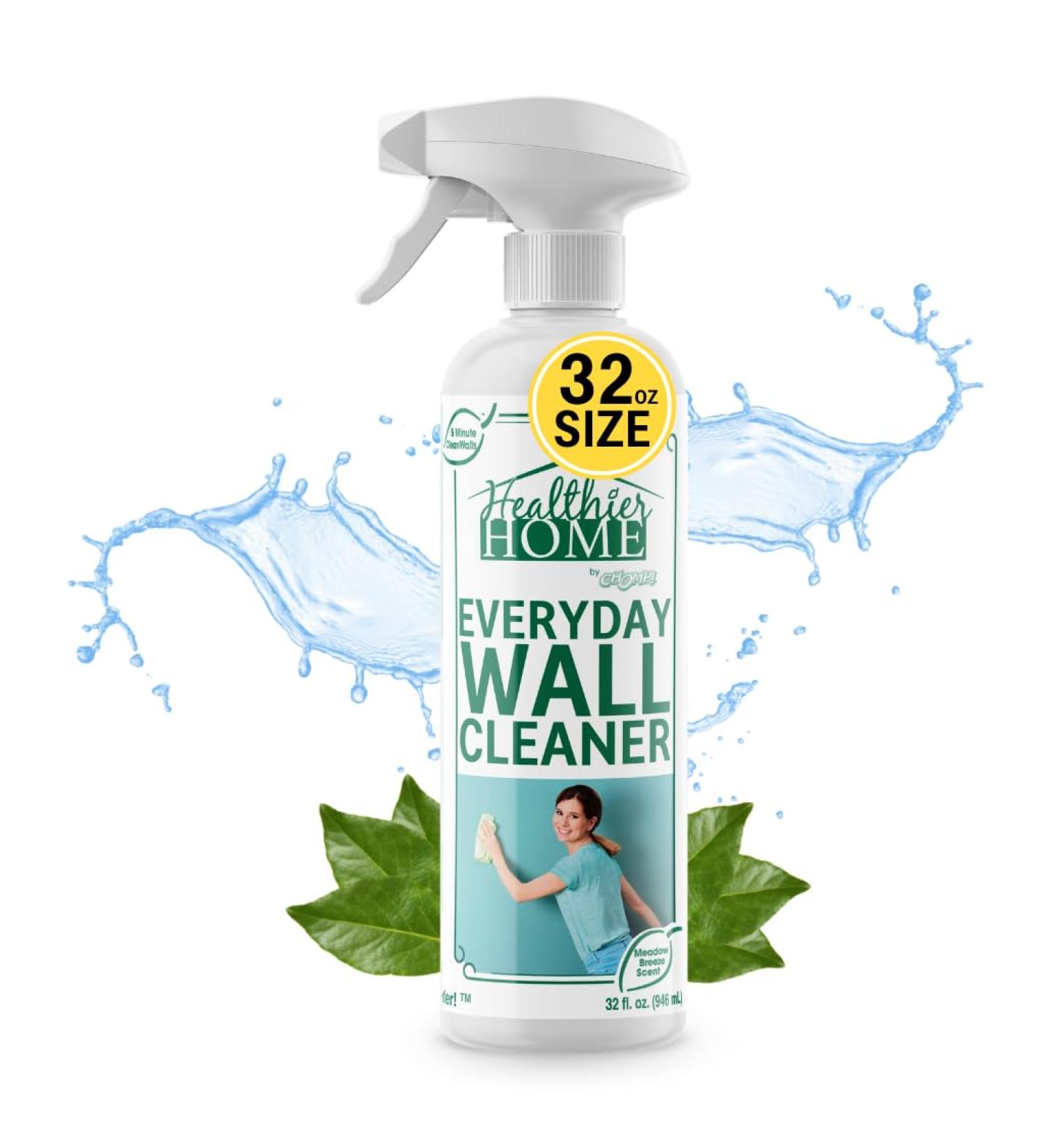 Chomp Painted Wall Cleaner Spray: Healthier Home 5-Minute CleanWalls 4-in-1 Multipurpose Cleaner - Painted Wall Ceiling and Baseboard Cleaning Spray - Dirt Dust Odor and Stain Remover - 32 Ounces - Buy Online on SooperMarket.com