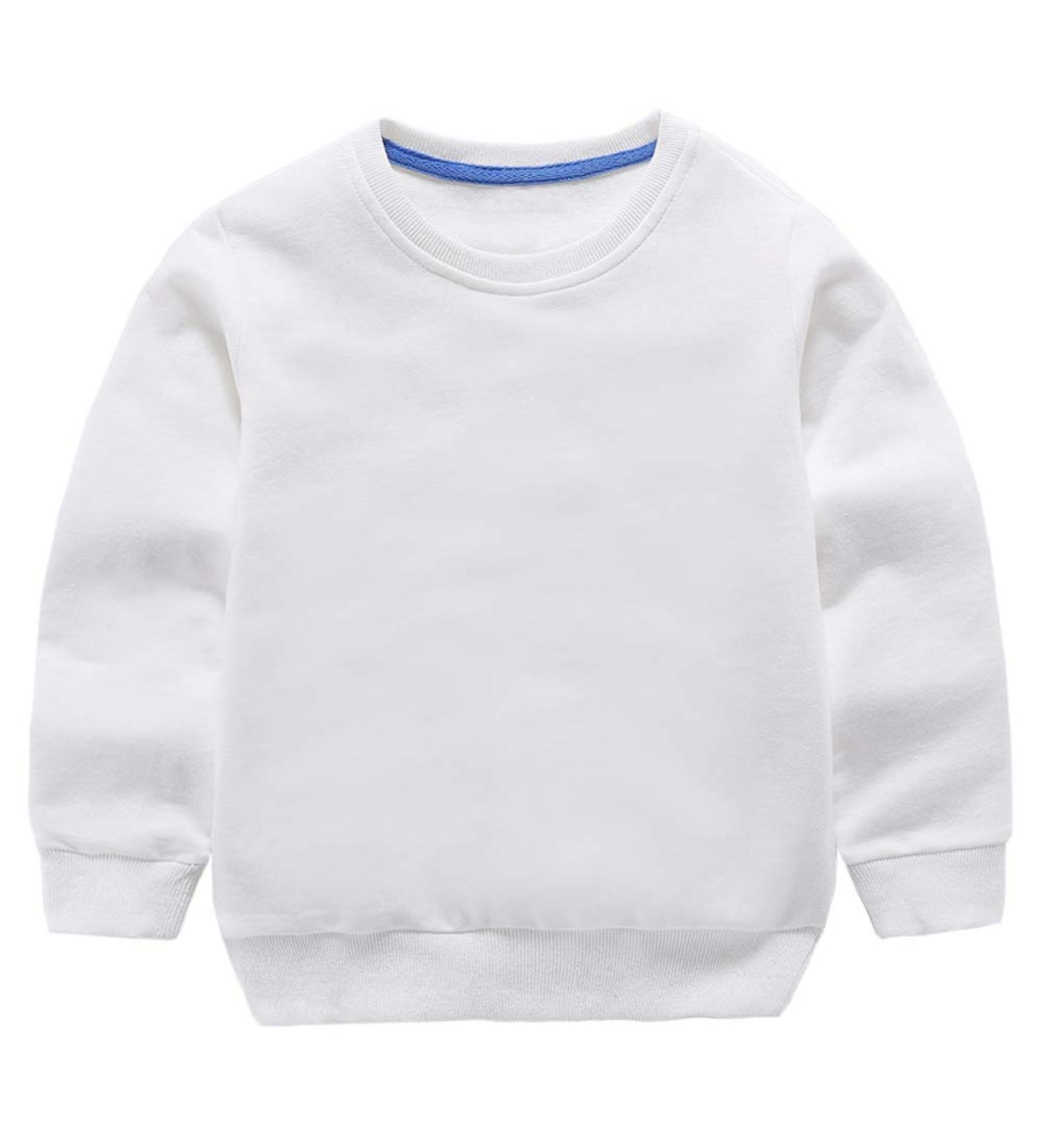 Taigood Kids Jumper for Boys - Cotton Sweatshirt, Long Sleeve T-Shirt Pullover, Ages 1-7 Years - White - Buy Online on SooperMarket.com