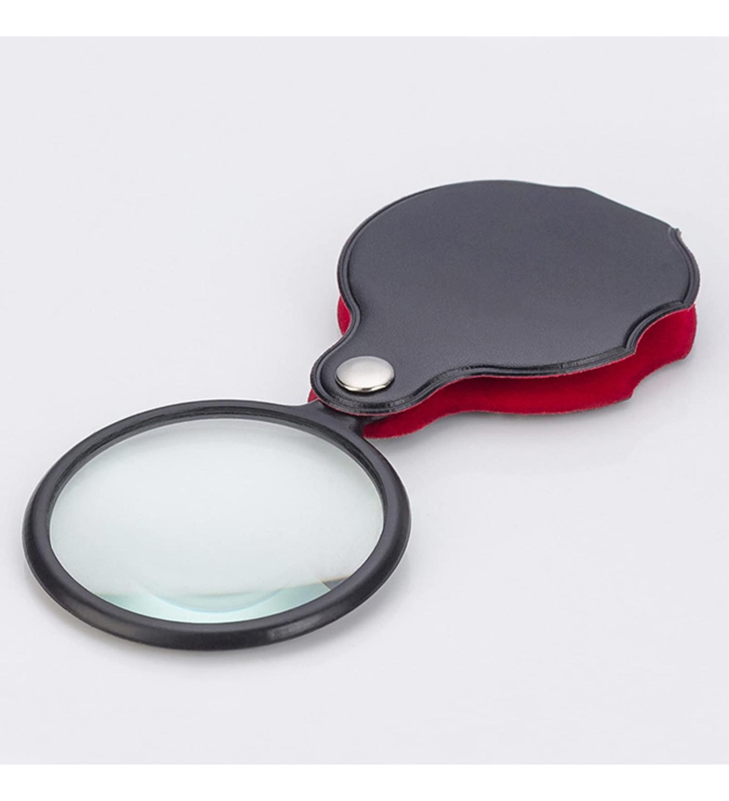 8X Mini Handheld Folding Magnifying Glass 50mm Optical Lens - Rotating Loupe for Elderly and Students - Buy Online on SooperMarket.com