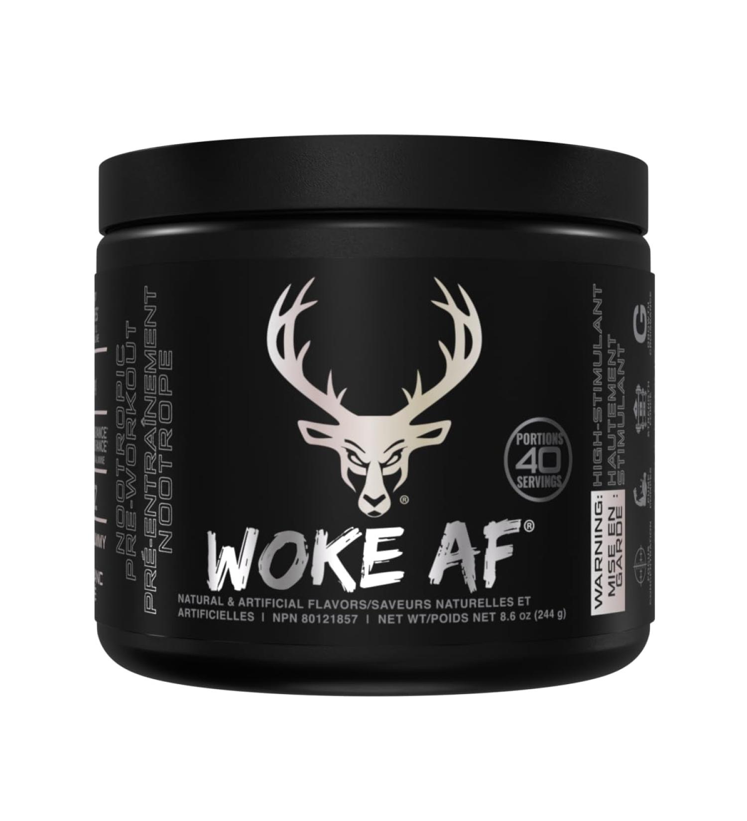 BUCKED UP Woke AF - High Stimulant Pre-Workout- Prolonged Energy & Next Level Focus Without Side-Effects - ZERO SUGAR - ZERO CALORIE - CREATINE FREE (20 Serve White Gummy Deer) White Gummy Deer 20 Serve - Buy Online on SooperMarket.com