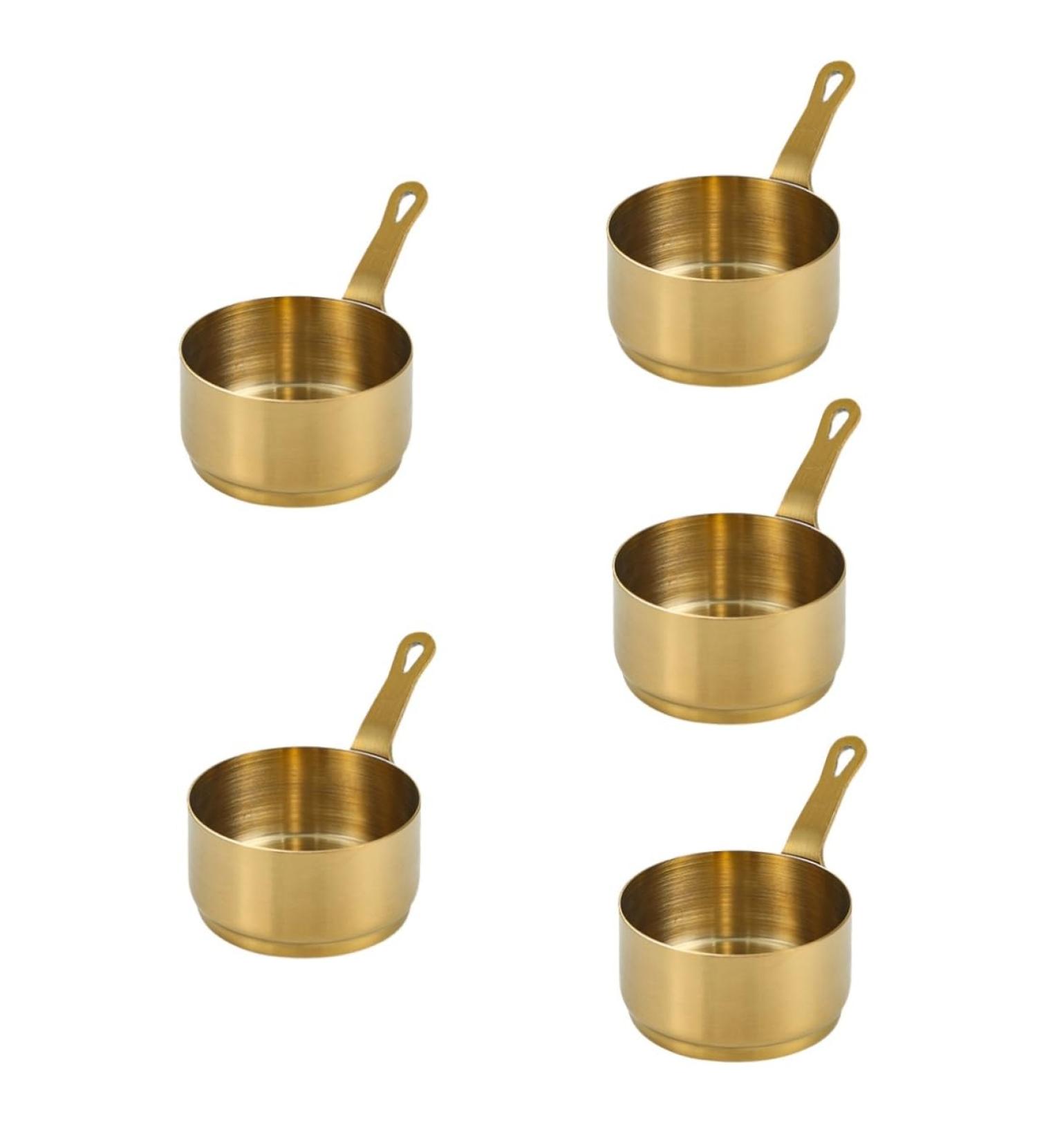 MAGICLULU 5pcs Stainless Steel Sauce Cup Sauce Container Stainless Steel Seasoning Cup Mini Condiments Food Portioner Ketchup Dipping Bowls Sauce Bowl with Handle Pinch Dip Cups Household mediumx5pcs Goldenx5pcs - Buy Online on SooperMarket.com