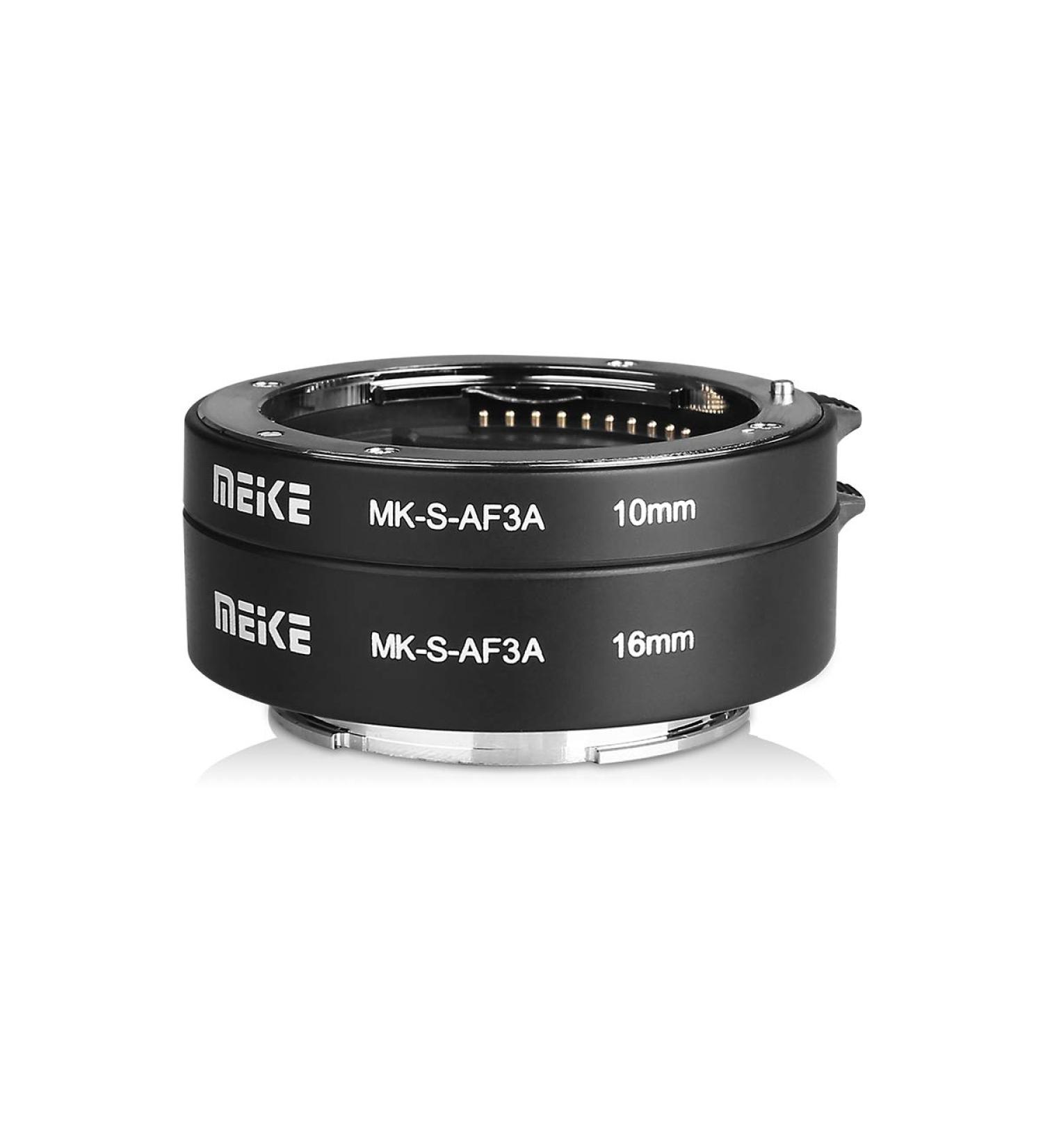 MEIKE MK-S-AF3A Metal Auto Focus Macro Extension Tube Adapter Ring (10mm+16mm) for Sony E-Mount FE-Mount Cameras - Buy Online on SooperMarket.com