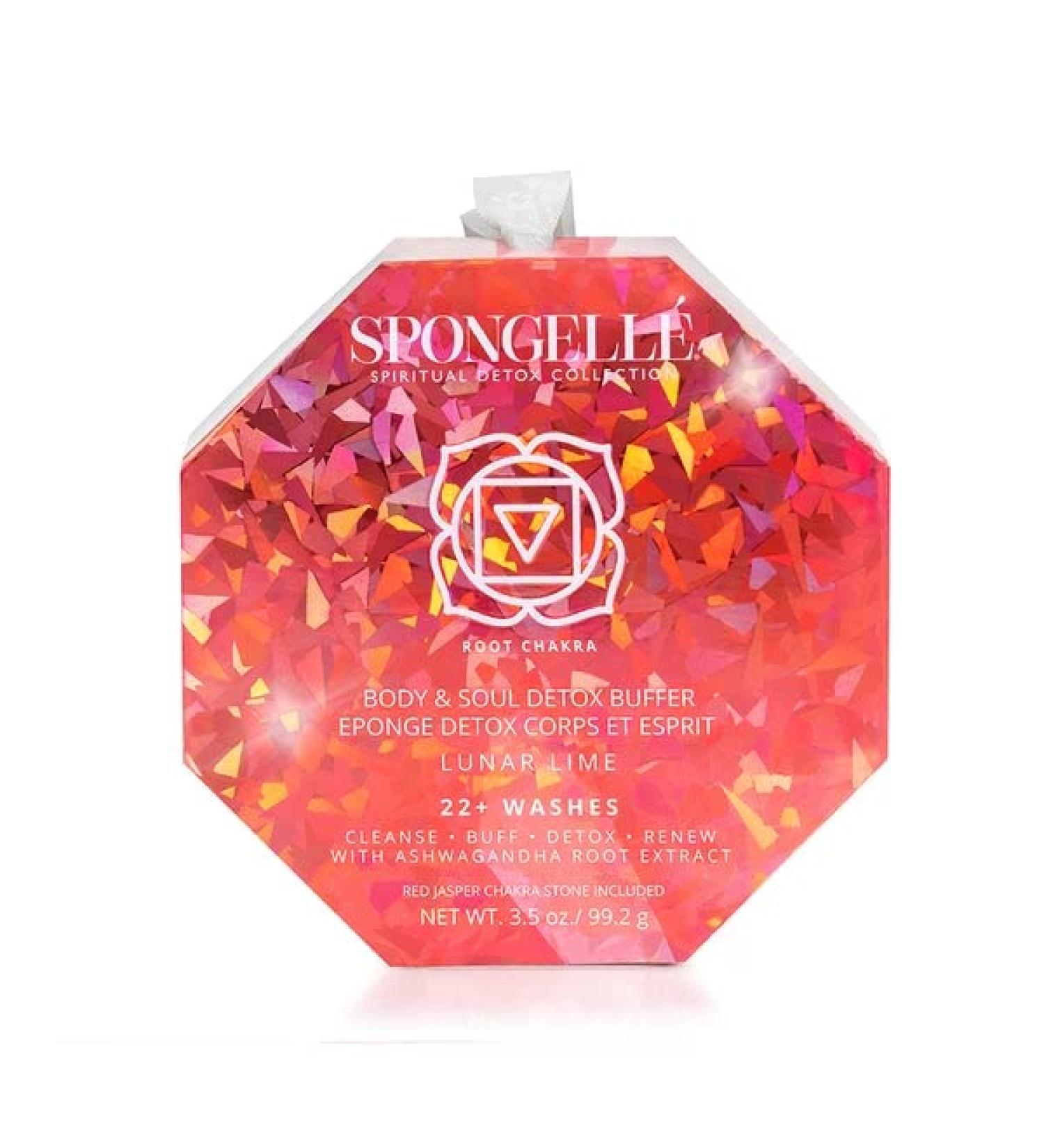 Spongelle Body Wash Infused Buffer - White Medium | Luxurious Exfoliating Bath & Body Care | International Shipping Available - Buy Online on SooperMarket.com