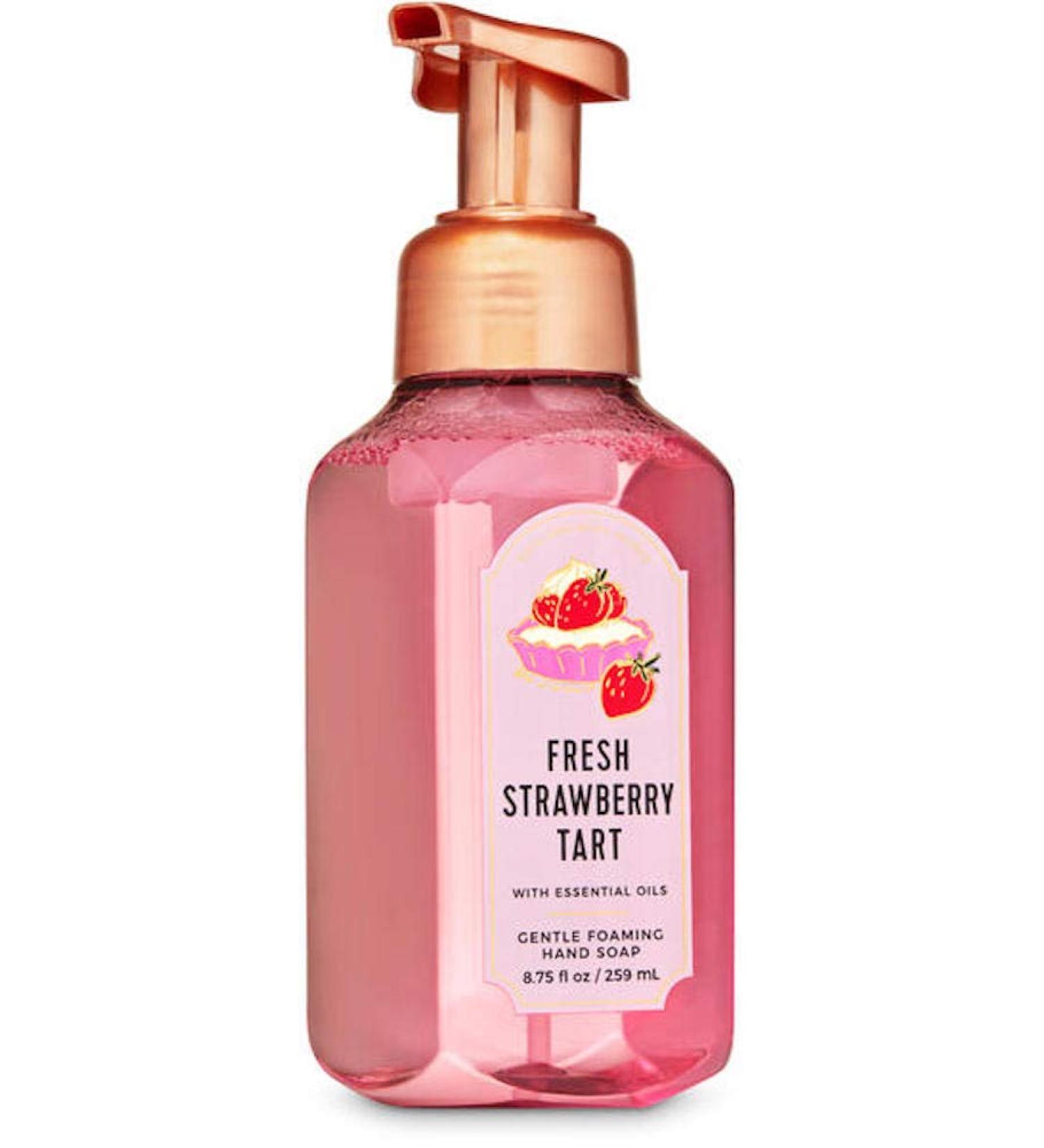 White Barn Candle Company Bath and Body Works Fresh Strawberry Tart Gentle Foaming Hand Soap 8.75 Ounce