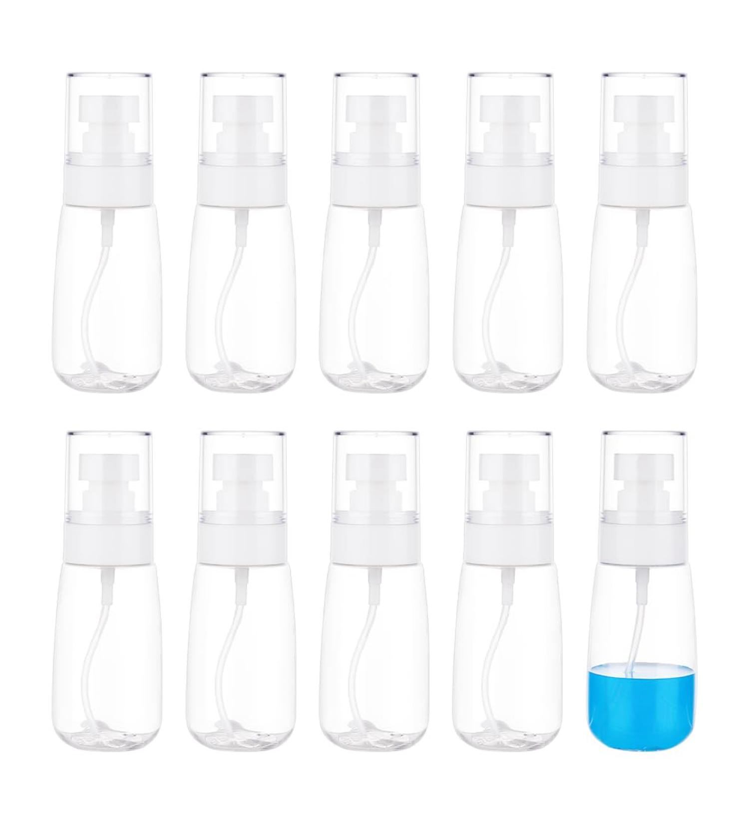 Benecreate 10-Pack 60ml Refillable Transparent Spray Bottles Fine Fog Perfume & Essential Oil Dispenser Outlet-Safe Travel Size - Buy Online on SooperMarket.com