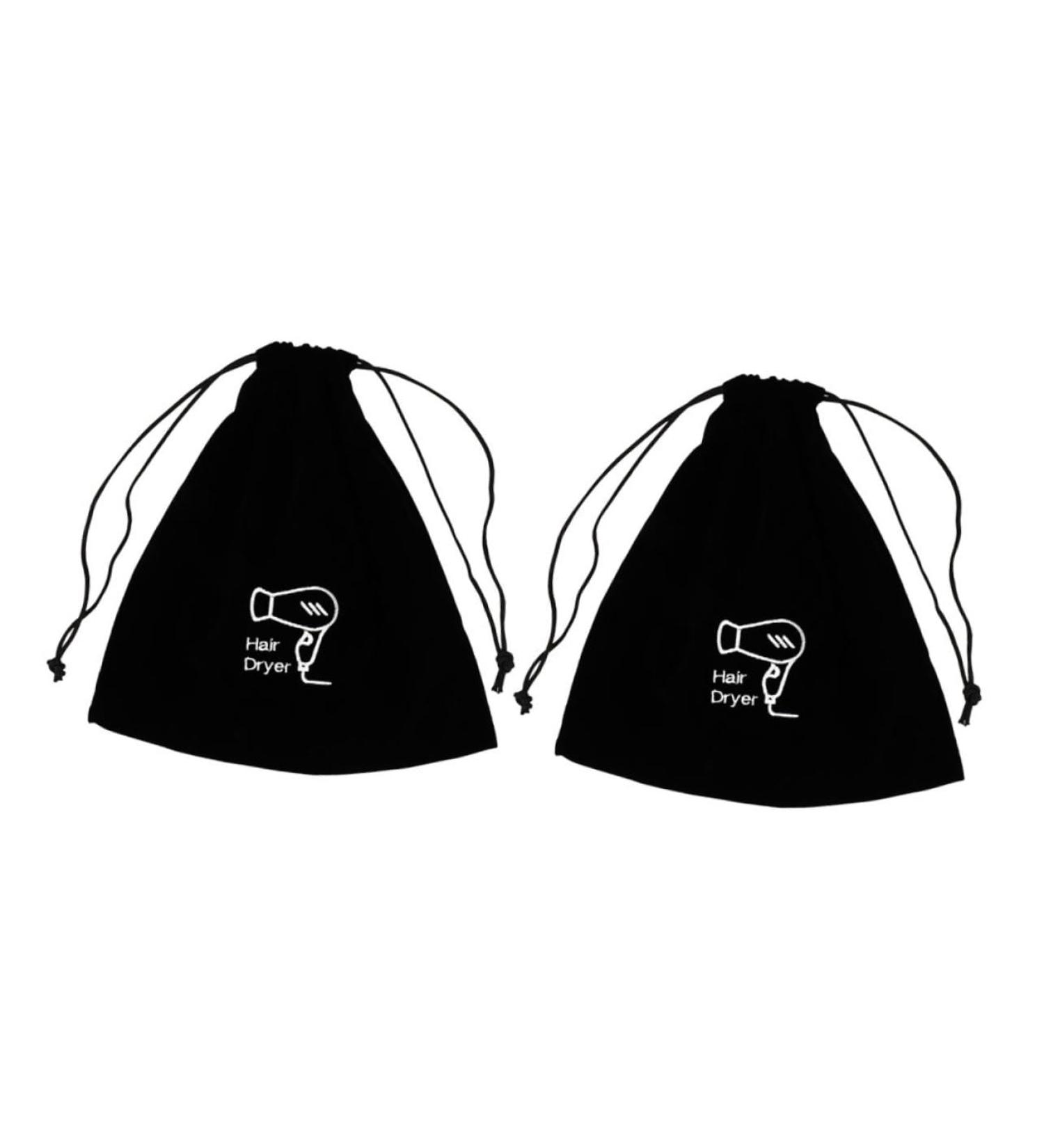 Baluue 2pcs Velvet Bag Hair Dryer Bag Hair Curler Travel Bag Hair Dryer Travel Pouch Hair Tools Travel Bag Travel Makeup Bag Travel Bag for Blow Dryer and Hair Tools Blow Dryer Bag 30.00X26.00X0.50CM Black - Buy Online on SooperMarket.com
