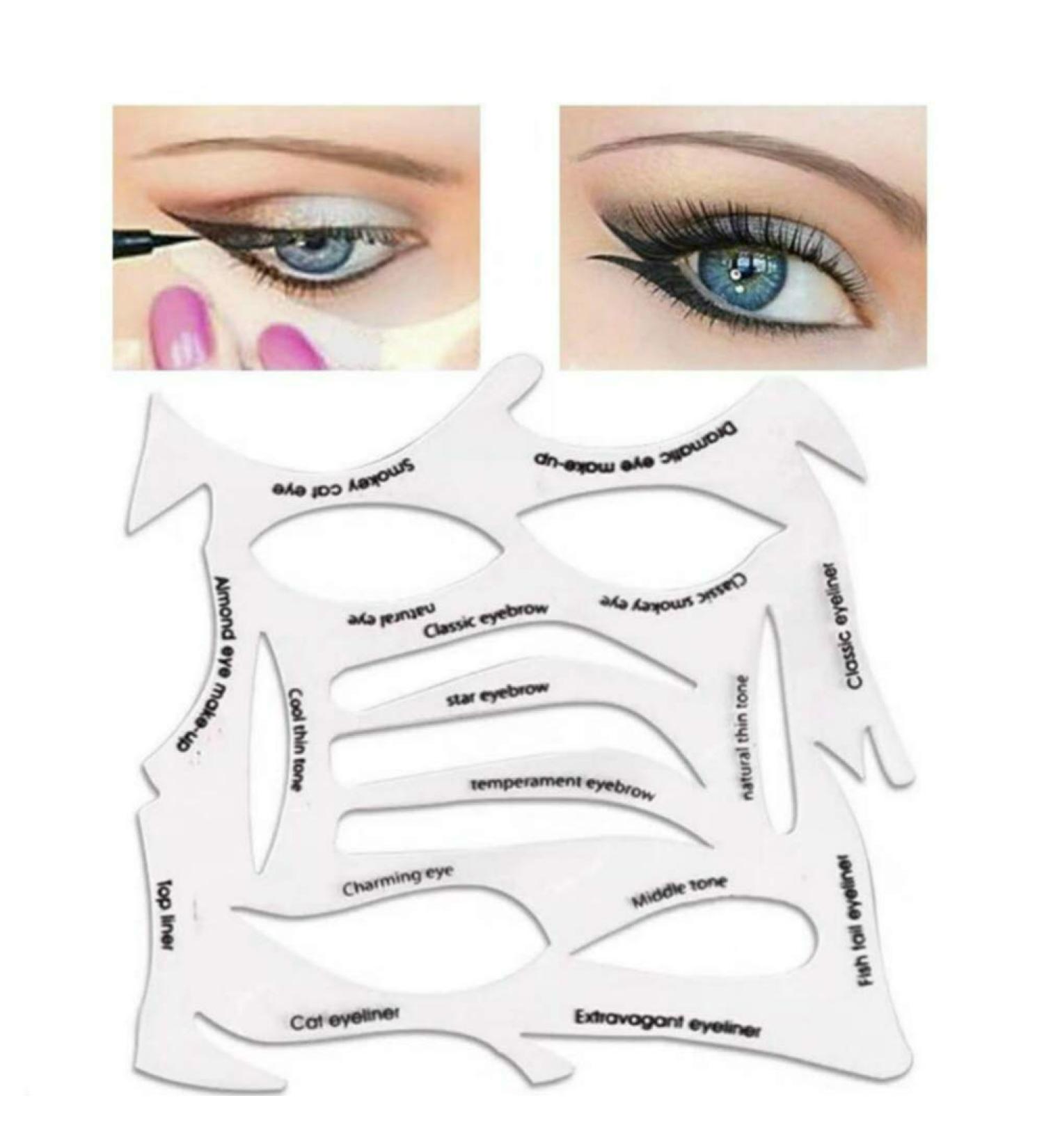 Quick Make-Up Stencils: Eyeliner, Eyebrows, and Eye Shadow Tool - Variety of Shapes - Buy Online on SooperMarket.com