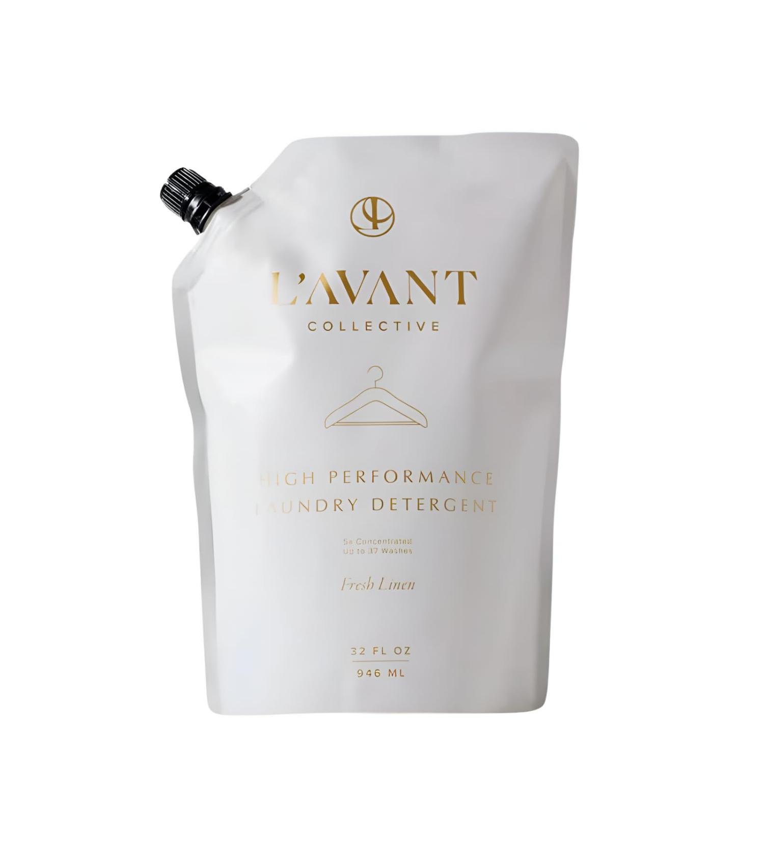 Lavant Collective High Performing Laundry Detergent Refill Pouch - Ultra Concentrated Deep Cleaning Soap with Geranium Ylang Ylang & Bamboo - Fresh Linen Scent - 32 Oz for Luxury Washing - Buy Online on SooperMarket.com