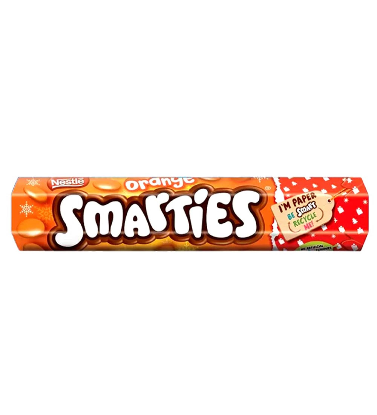 Smarties Orange Giant Tube 130g Christmas