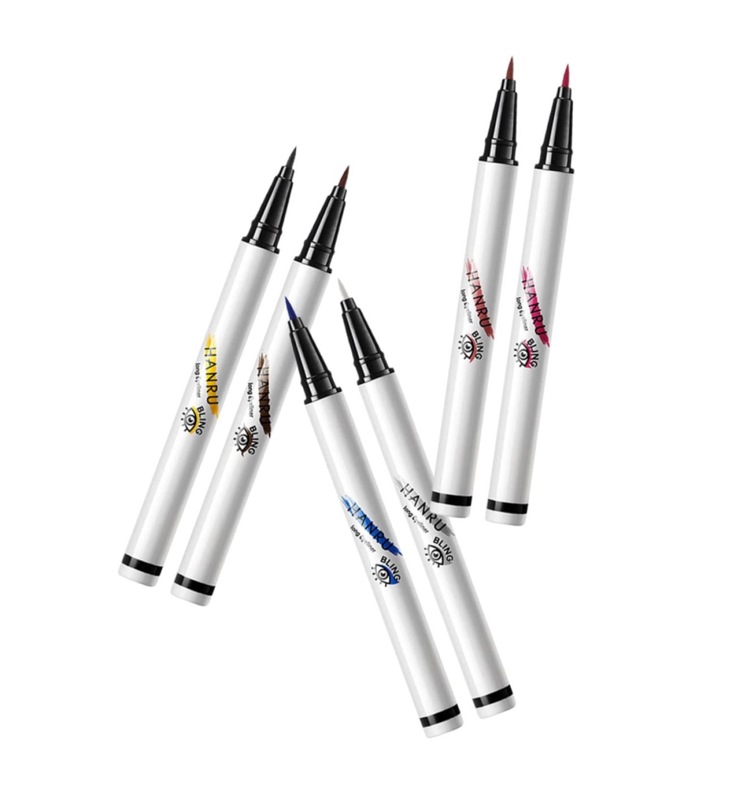 Angoily 6pcs Eyeliner Pen White Liquid Eyeliner Ultra-fine Felt-tip Eyeliner Template Miss Abs Very Fine - Buy Online on SooperMarket.com