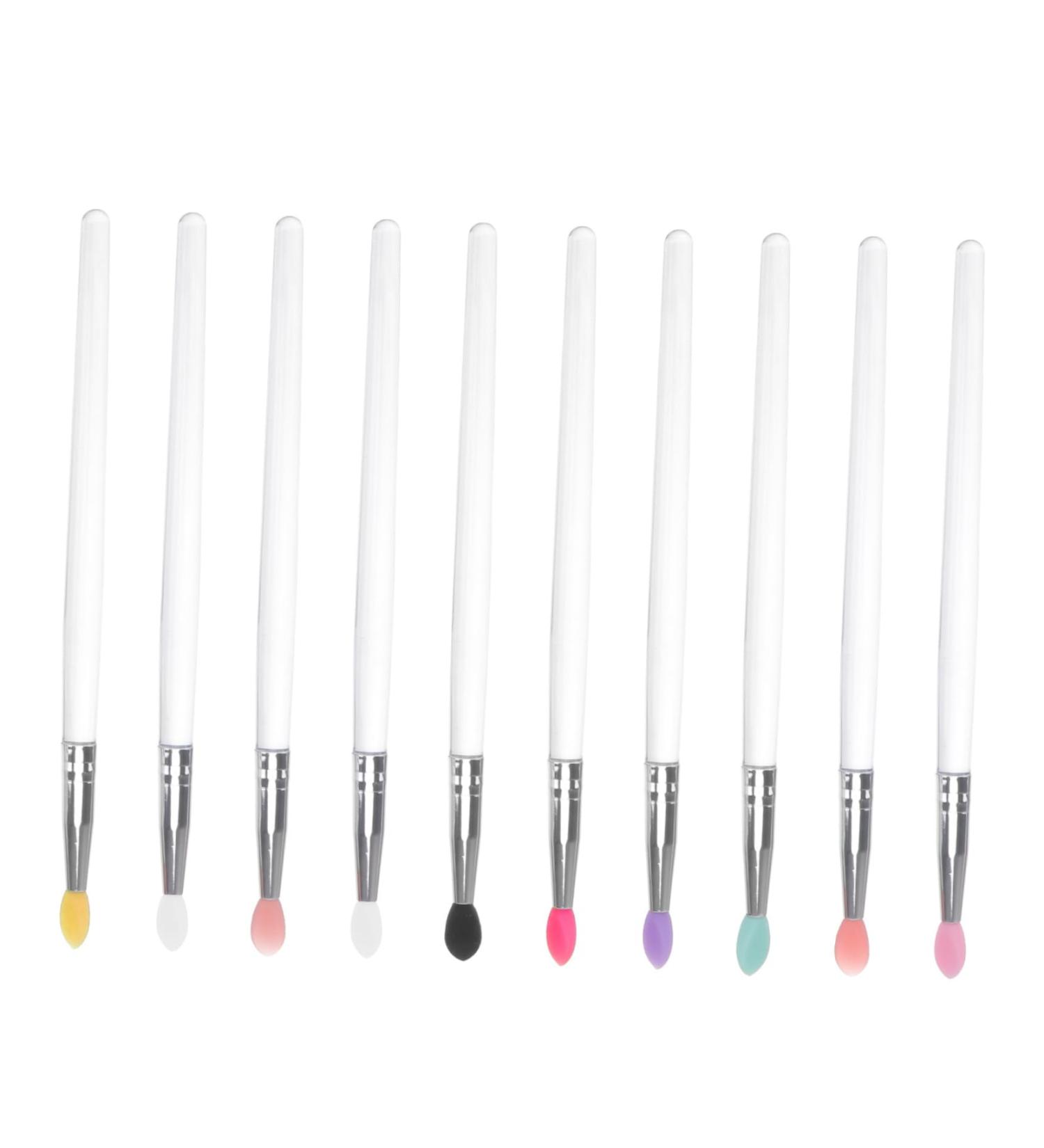 WOONEKY 10pcs Eye Shadow Brush Practical Makeup Brush Blending Eyeshadow Brush Face Wand Plastic Handle - Buy Online on SooperMarket.com