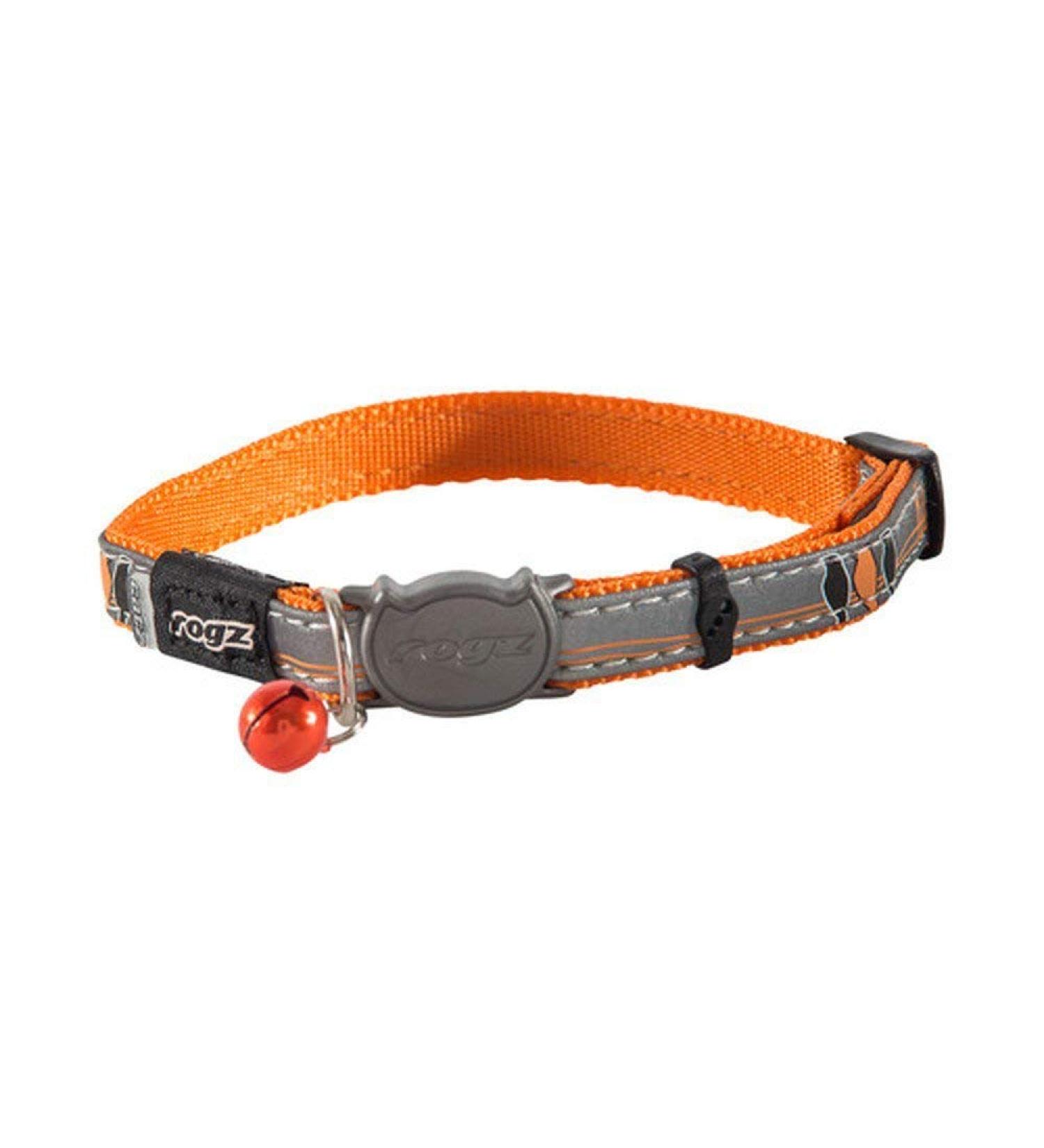 Rogz Catz NightCat Collar Orange Orange Single