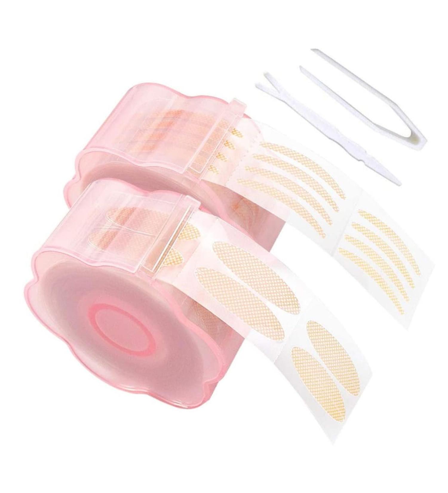 Eyelid Tape Adhesive Double Eyelid Stickers Invisible Eyelid Lift Strips with Fork Rod Tweezer 1200PCS eyelid tape - Buy Online on SooperMarket.com