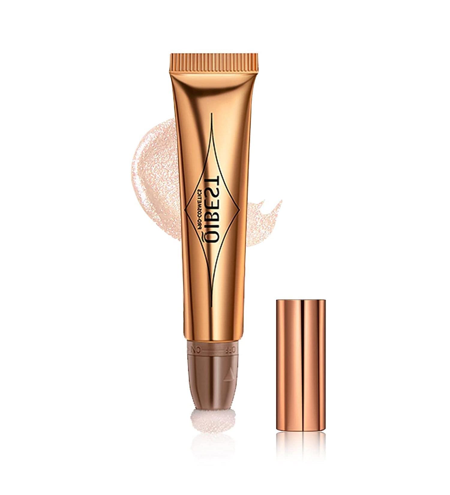 Go Ho Liquid Highlighter Wand Cream Highlighter Makeup Stick - Pearl White #04 | Smooth Natural Finish, Blendable & Silky | Cushion Applicator for a Radiant Glow - Buy Online on SooperMarket.com