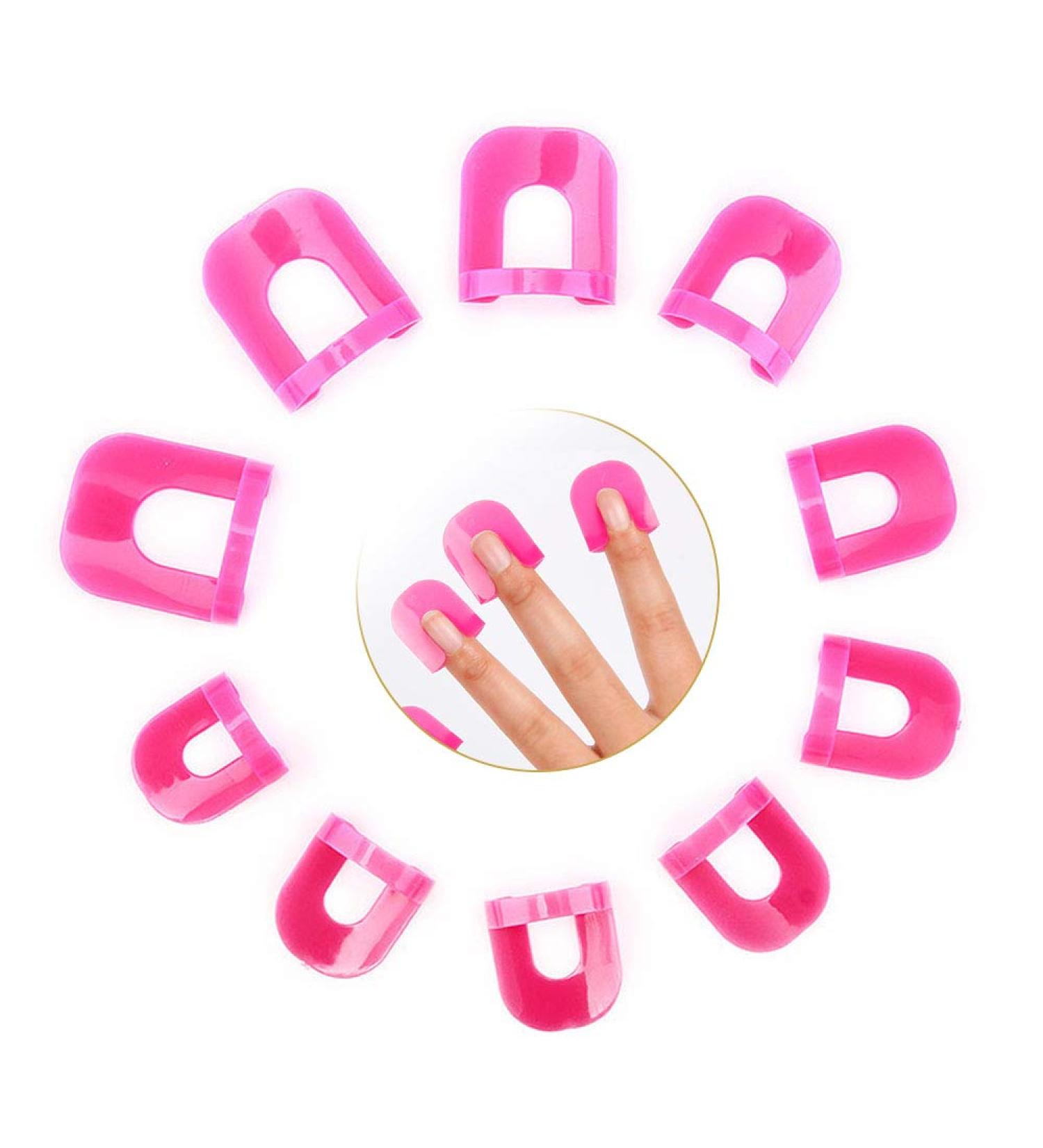 Gresunny 78pcs Nail Polish Stencil Kit - Reusable Plastic Nail Protector Shields for Anti Spill Manicure - Finger Cover Nail Art Clips Cap - Edge & Nails Protection Tools - Buy Online on SooperMarket.com