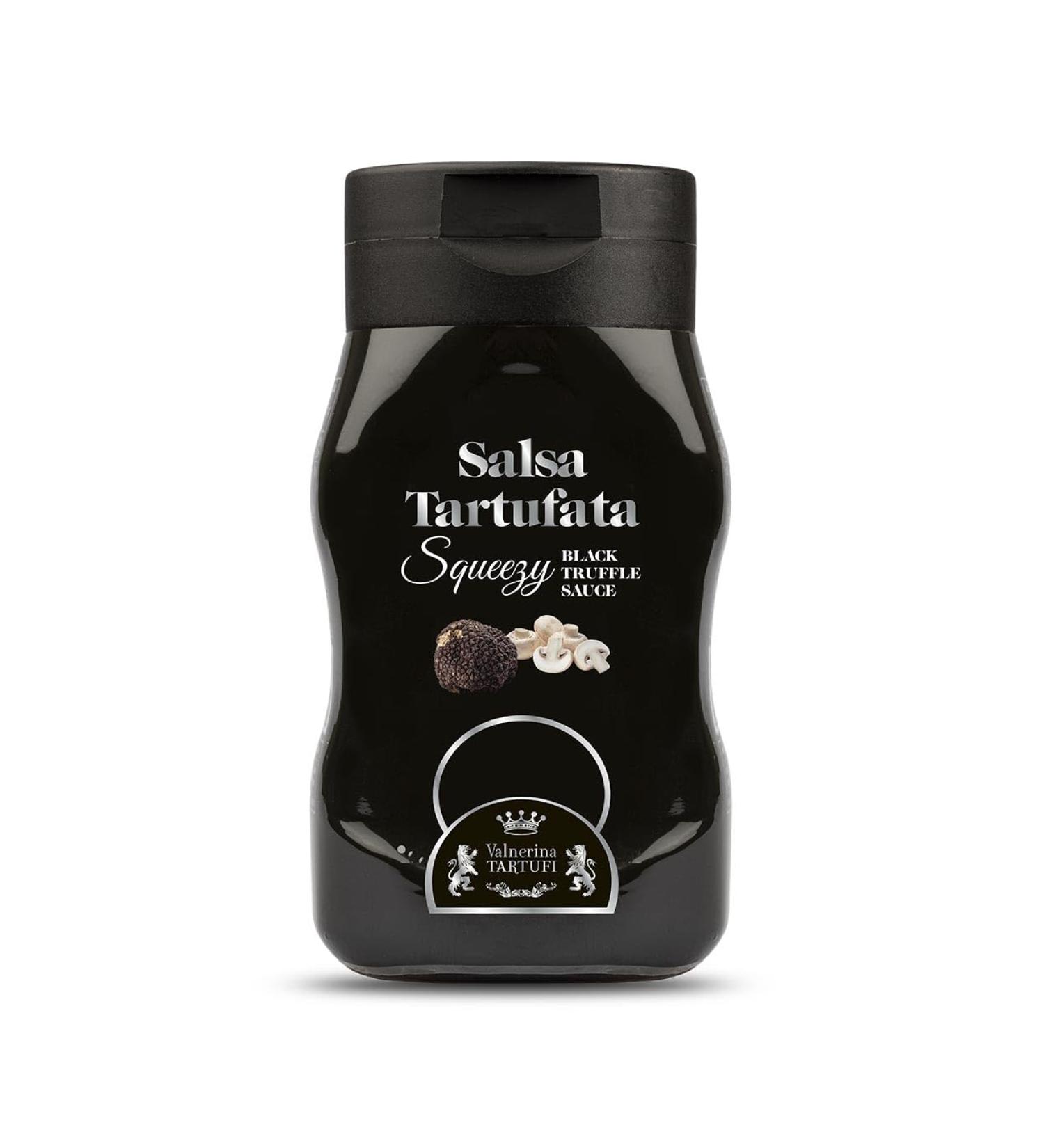 Valnerina Tartufi Squeezy Truffle Sauce 200g - New Recipe with Porcini Mushrooms & Black Truffle | Easy, No Dirty, No Waste - Buy Online on SooperMarket.com
