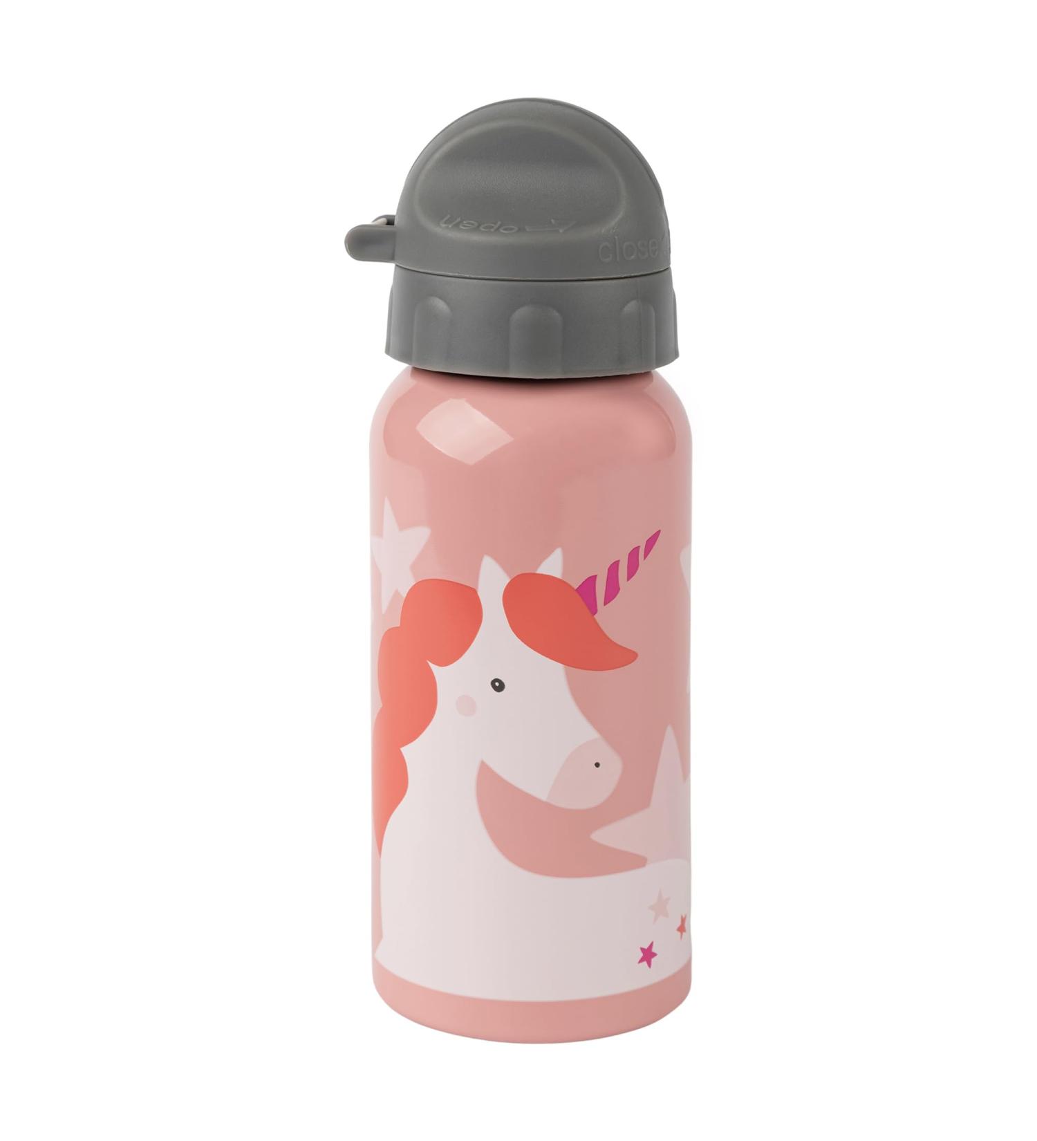 SIGIKID Stainless Steel Unicorn Drinking Bottle 400ml | Leak-Proof Shatter-Proof | Kids Ages 1+ | Pink/Grey - Buy Online on SooperMarket.com