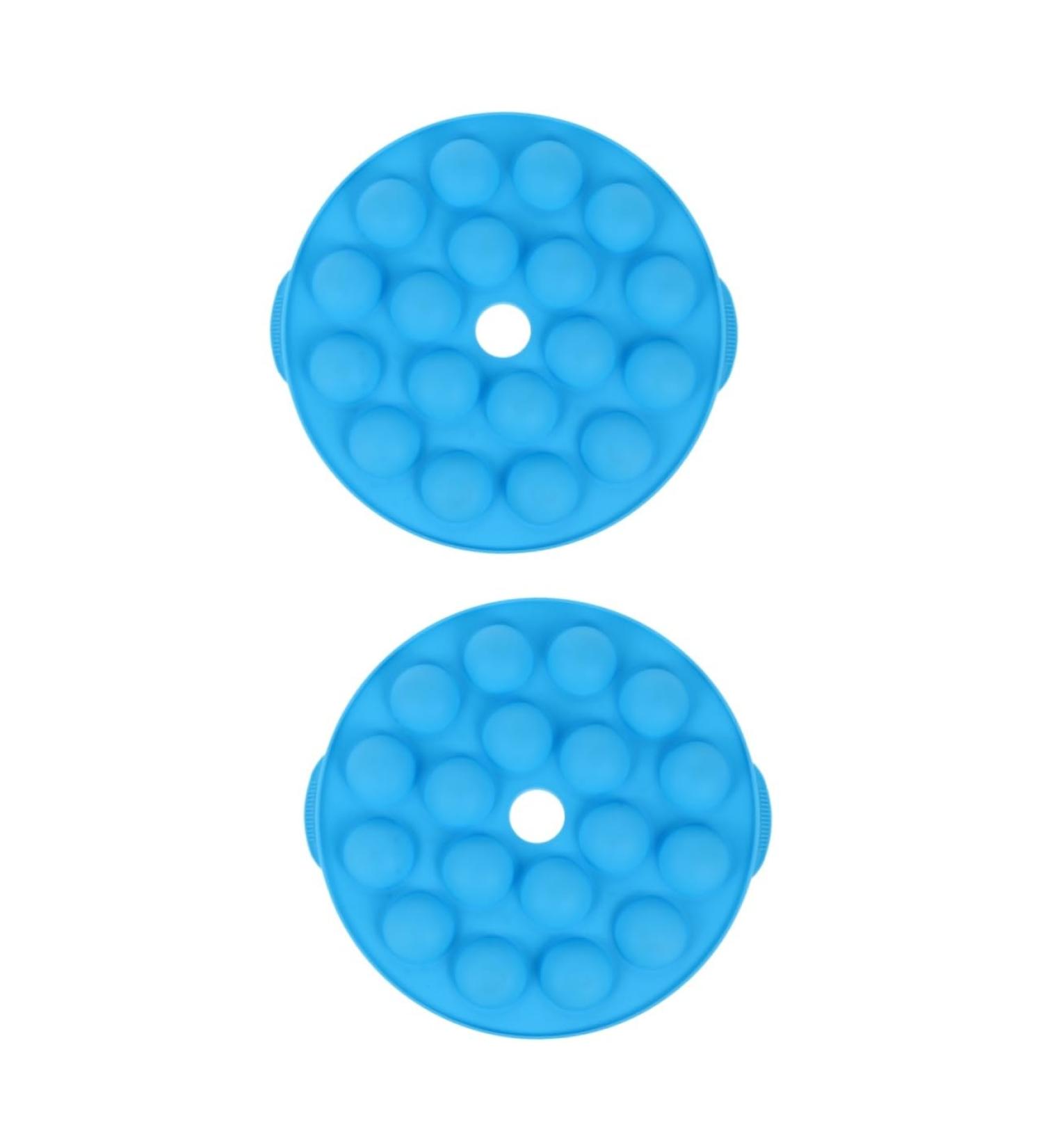 MAGICLULU 2 Pcs 18 Lollipop Mold Cake Trays Silicone Candy Molds 18-Hole Silicone Lollipop Cake Mold Silicone Mould Soap Molds Silicone Molds Cake Maker Baking Supplies Silica Gel Round Bluex2pcs 25X25X4cmx2pcs - Buy Online on SooperMarket.com