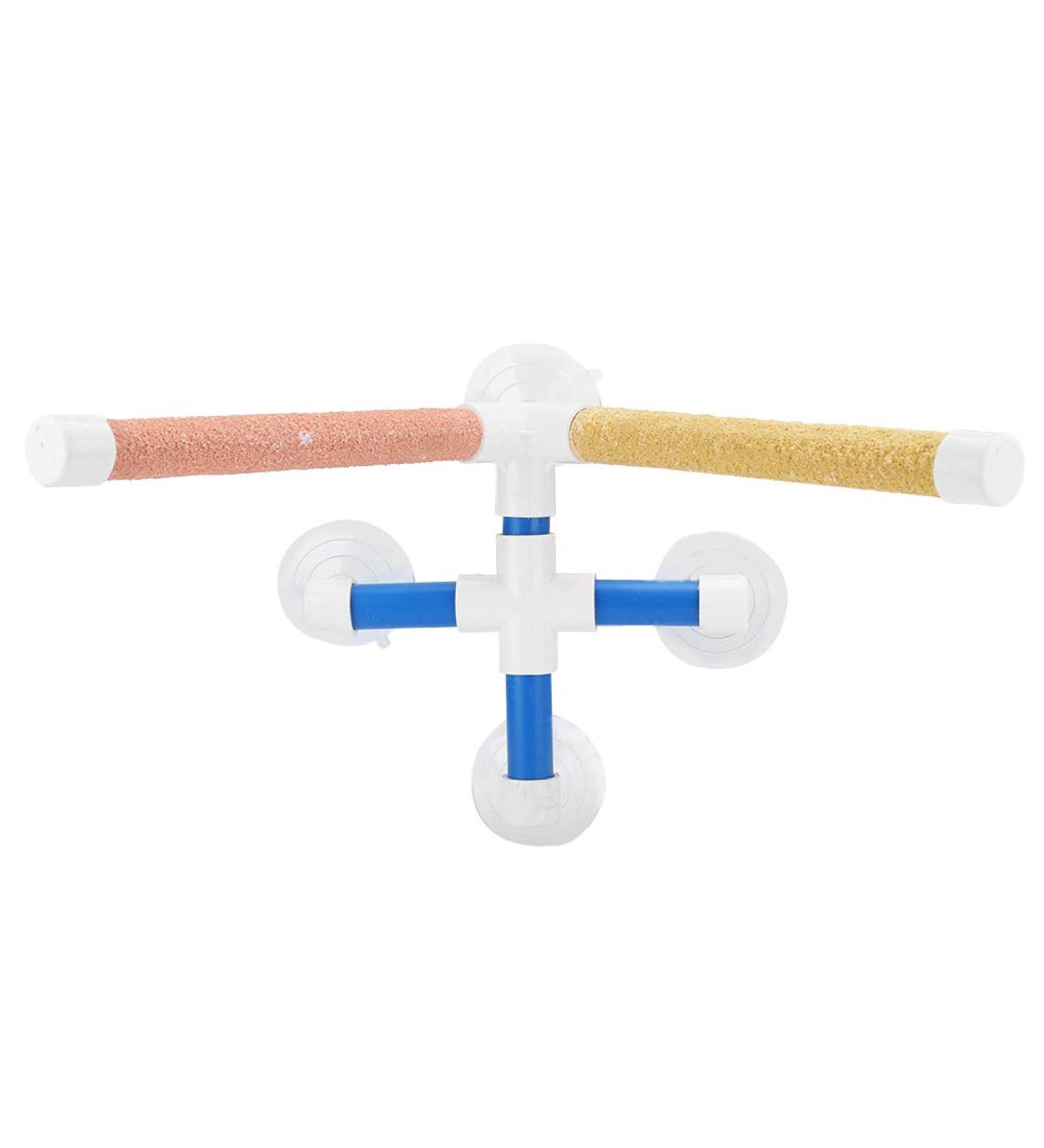 Birds Shower Perches Parrots Shower Standing Bird Perches Stand Toy with Suction Cups for Budgies Parakeet Cockatiel - Buy Online on SooperMarket.com