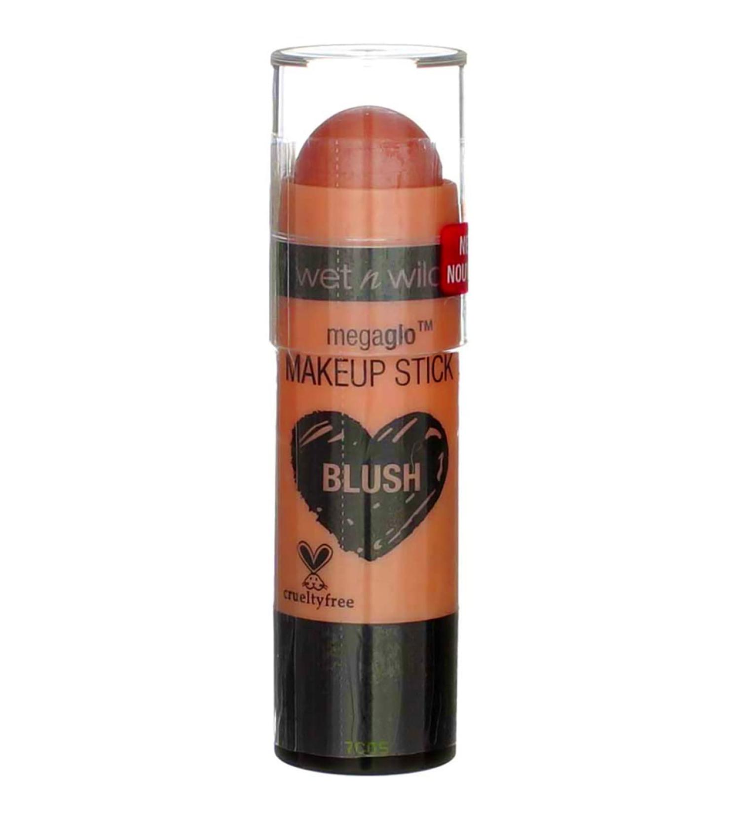 Wet n Wild MegaGlo Blush Stick - Peach Bums (0.21 oz) | Creamy, Long-Lasting Color - Buy Online on SooperMarket.com