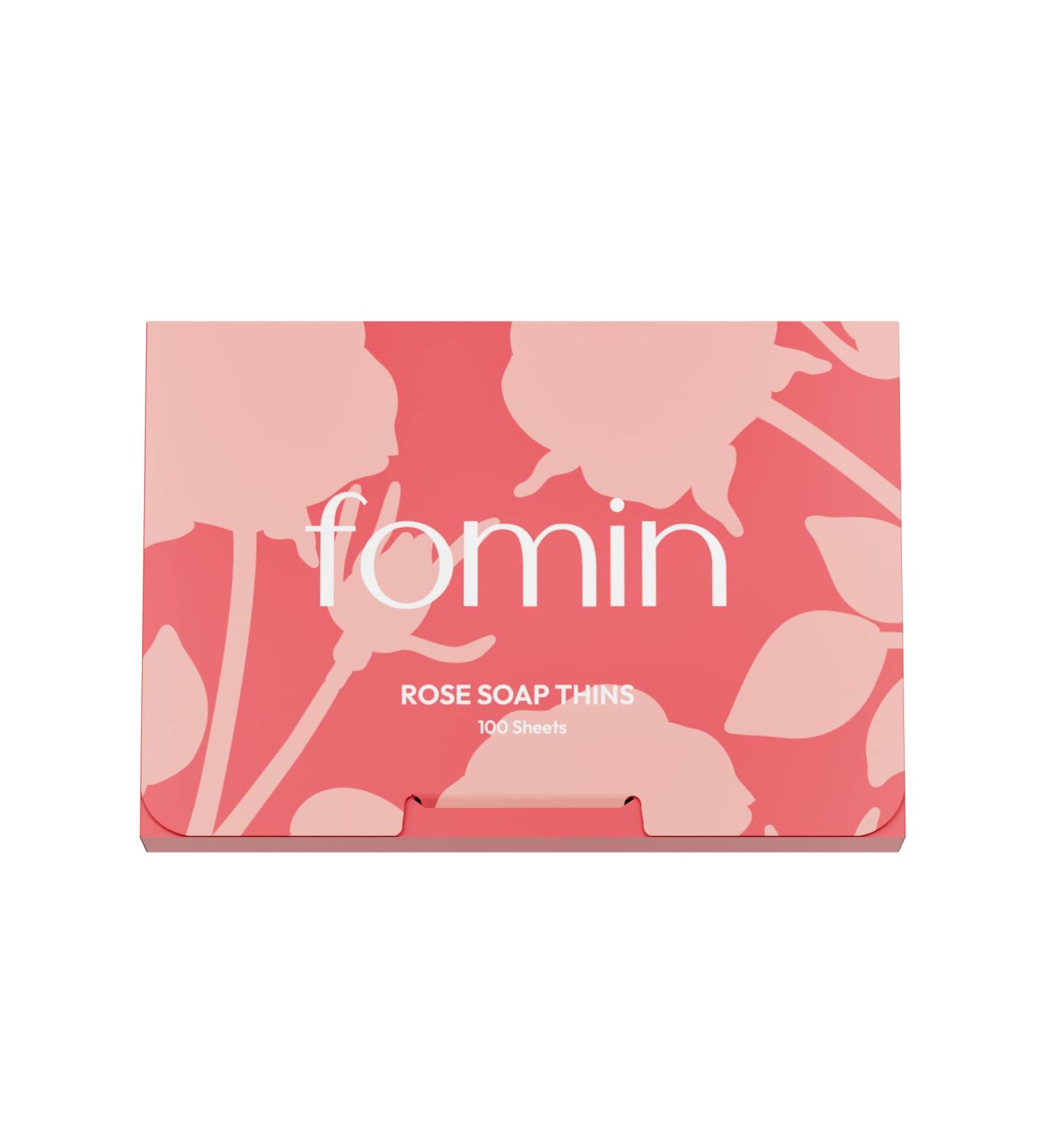 FOMIN Antibacterial Rose Paper Soap Sheets - 100 Sheets - Travel & Camping Mini Soap - Buy Online on SooperMarket.com