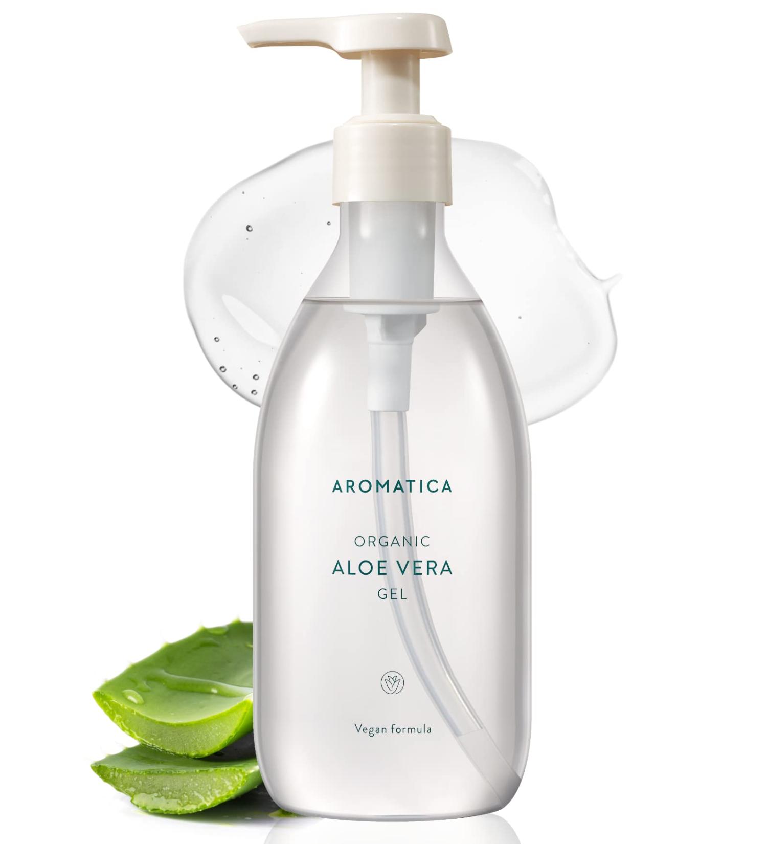 AROMATICA Organic Aloe Vera Gel 10.14oz - Soothing, Cooling, Moisturizing - Vegan & EWG Verified - Buy Online on SooperMarket.com