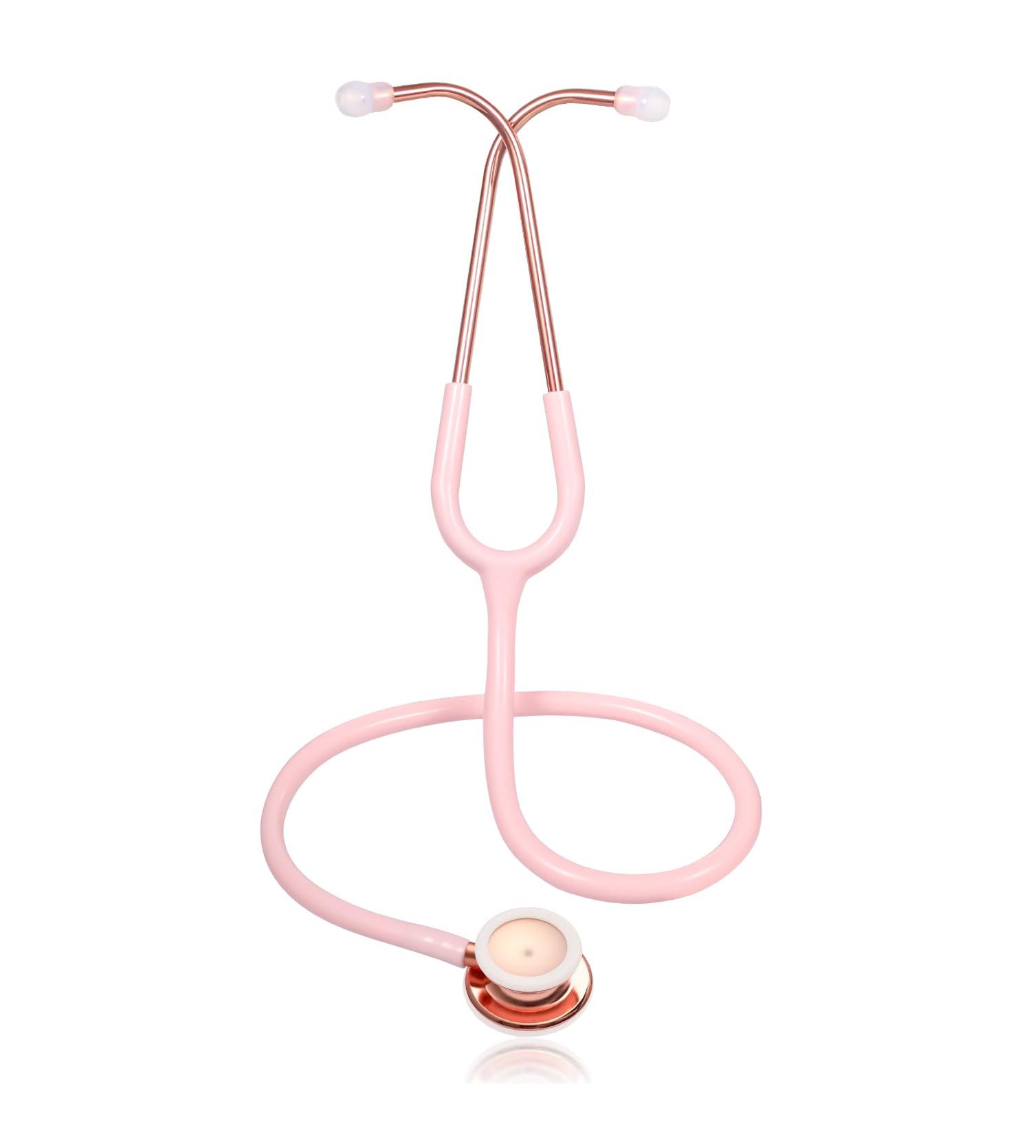 Scienlodic Double-Sided Stethoscope - Professional Light Pink Stethoscope for Doctors Nurses & Students | Customized Gold-Plated Design - Buy Online on SooperMarket.com
