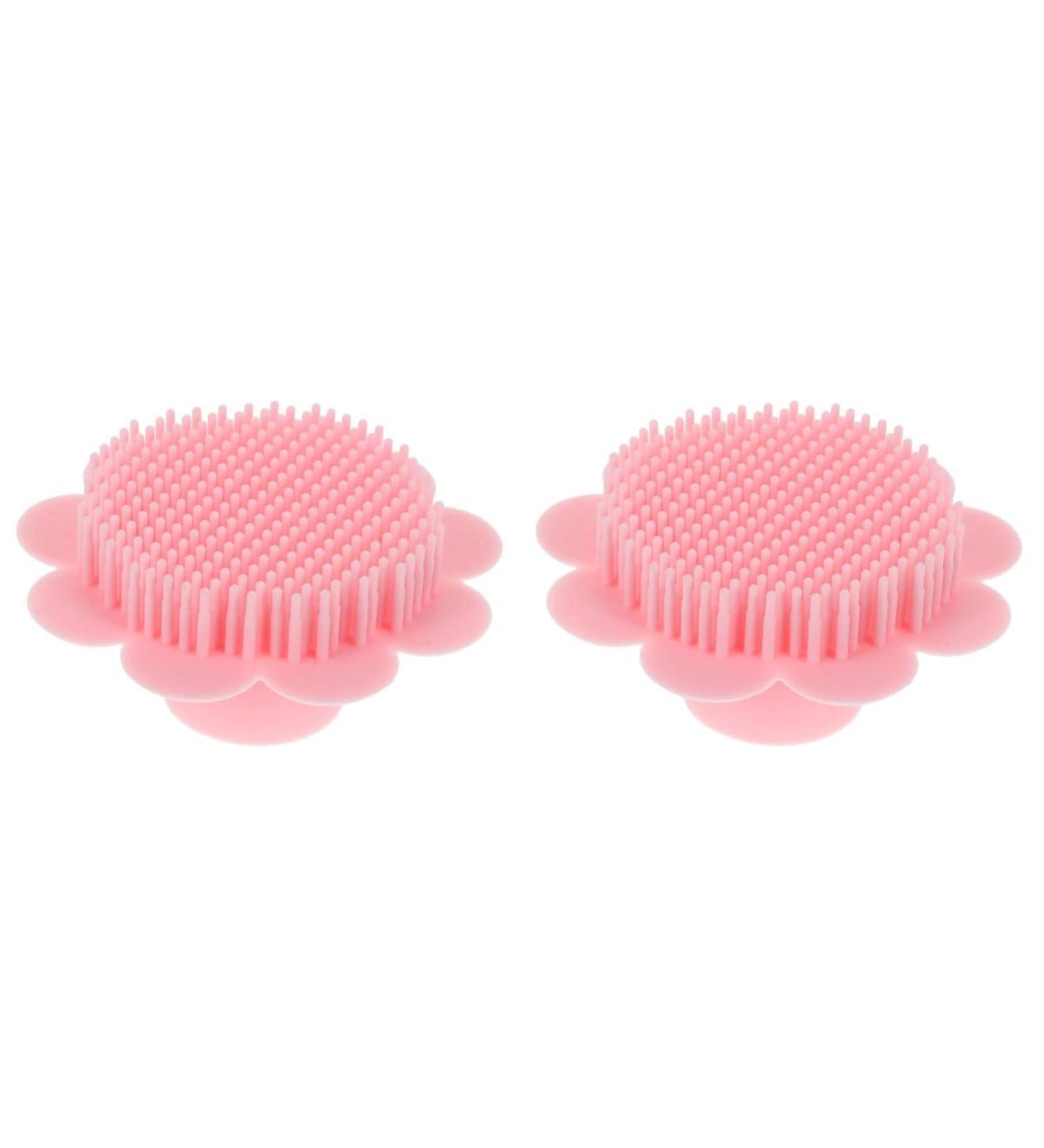 Healvian Silicone Baby Bath Brush Set - Gentle Skin Care and Massage for Newborns - 2 Pack 10x10x5cm - Buy Online on SooperMarket.com