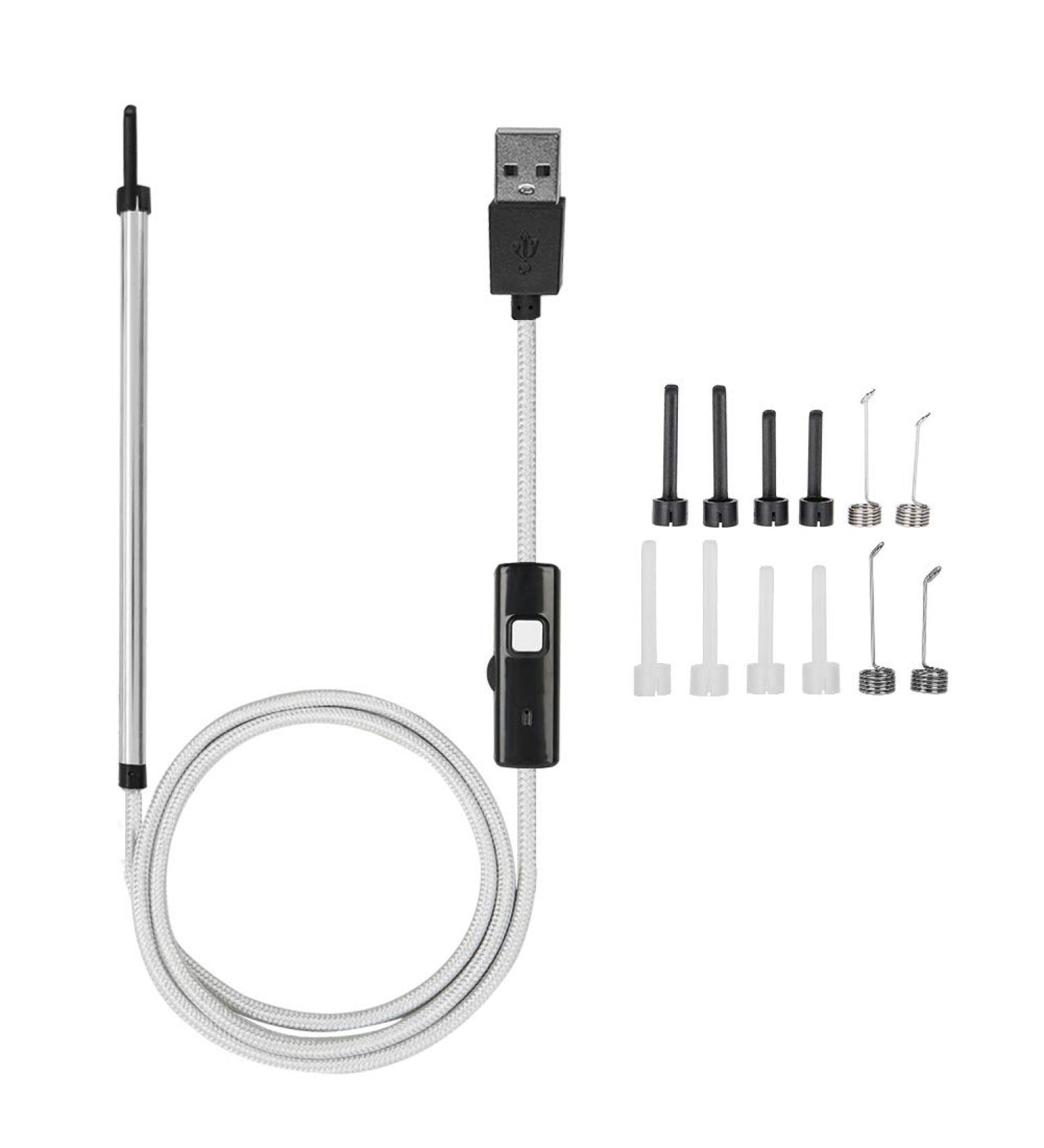 Digital USB Otoscope Ear Camera with LED Light for Earwax Removal - Silver - Buy Online on SooperMarket.com