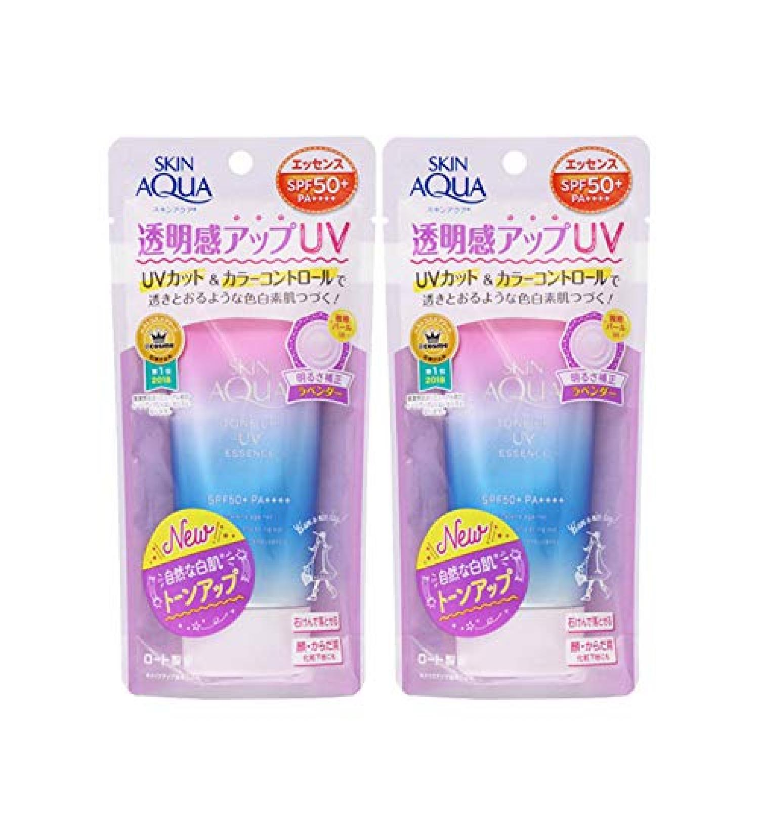 Rohto Skin Aqua Tone-up UV Essence SPF50+ PA++++ 80g Sunscreen For Face and Body