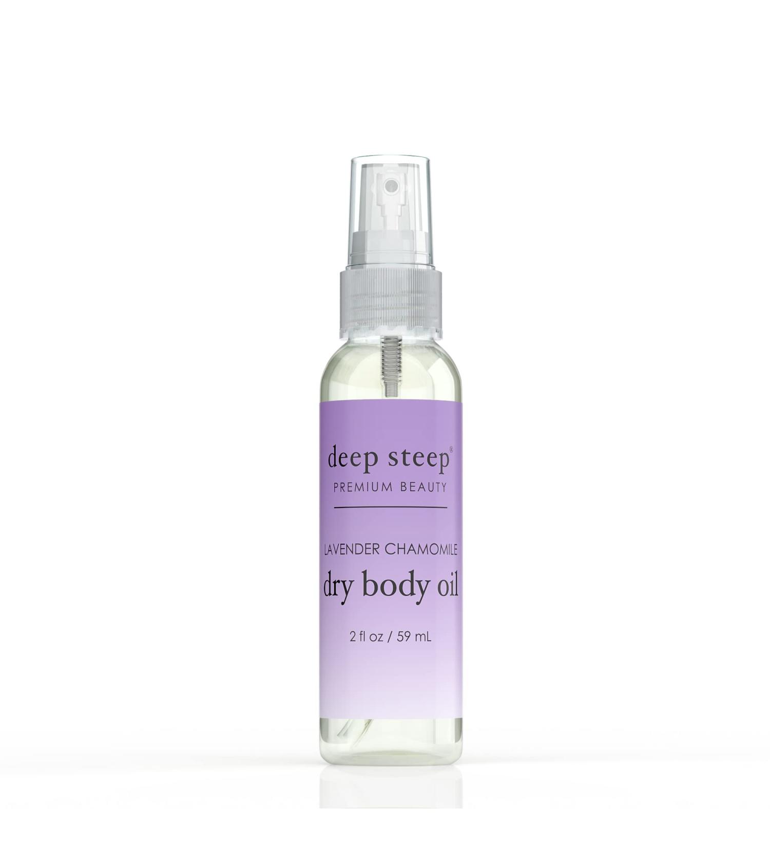 Buy Deep Steep Lavender Chamomile Dry Body Oil 2oz | Nourishing Skin Moisturizer | International Shipping Available - Buy Online on SooperMarket.com