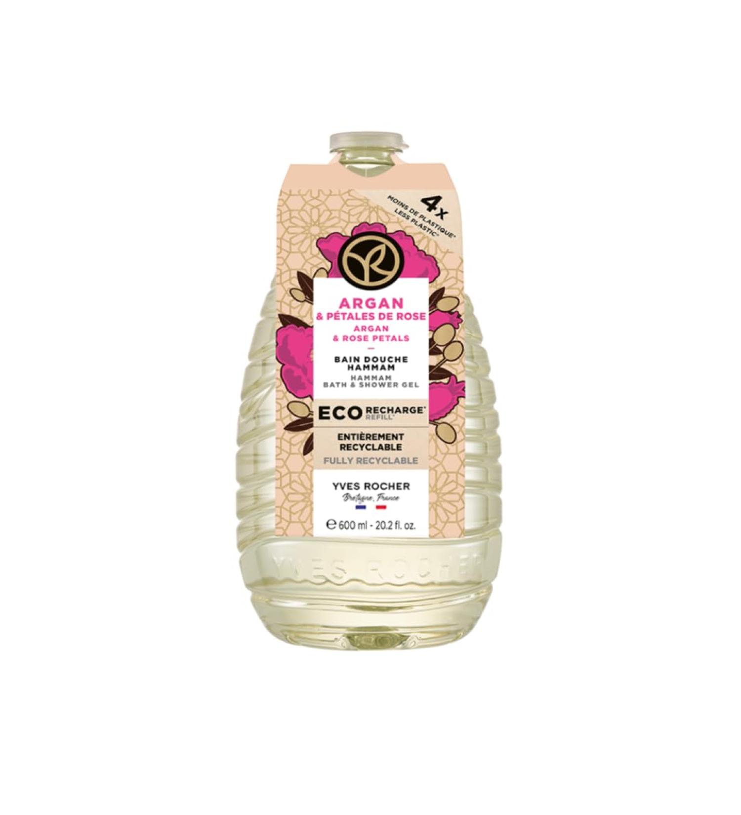 Eco Refill Bath Shower Hammam - Argan & Rose Petals 600 ml Yves Rocher - Buy Online on SooperMarket.com