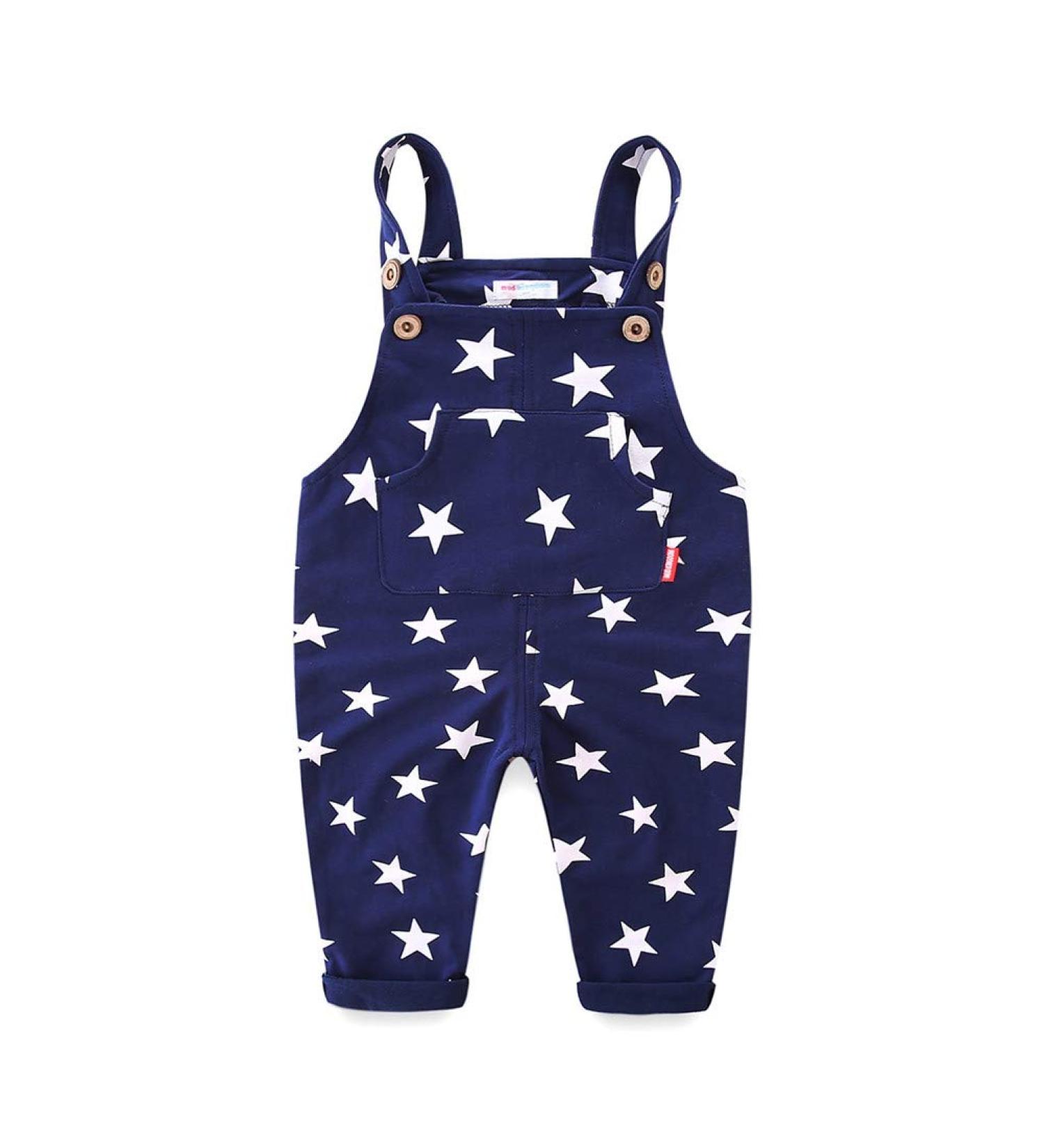 Mud Kingdom Little Boys Overalls Star Print | 3 Years | Navy Blue - Buy Online on SooperMarket.com
