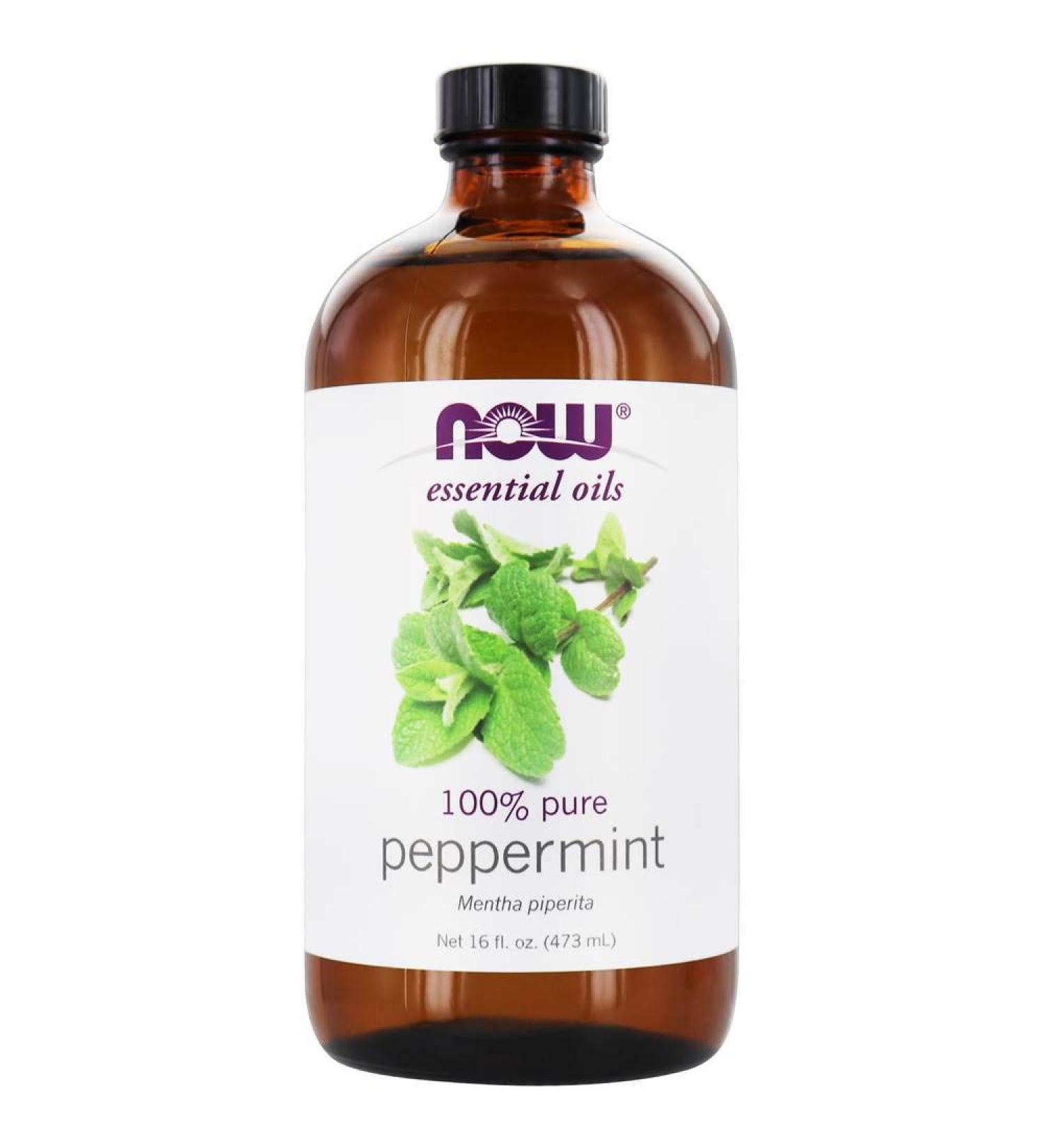 Now Foods Peppermint Essential Oil 16 fl oz - Pure & Natural Aromatherapy - Buy Online on SooperMarket.com