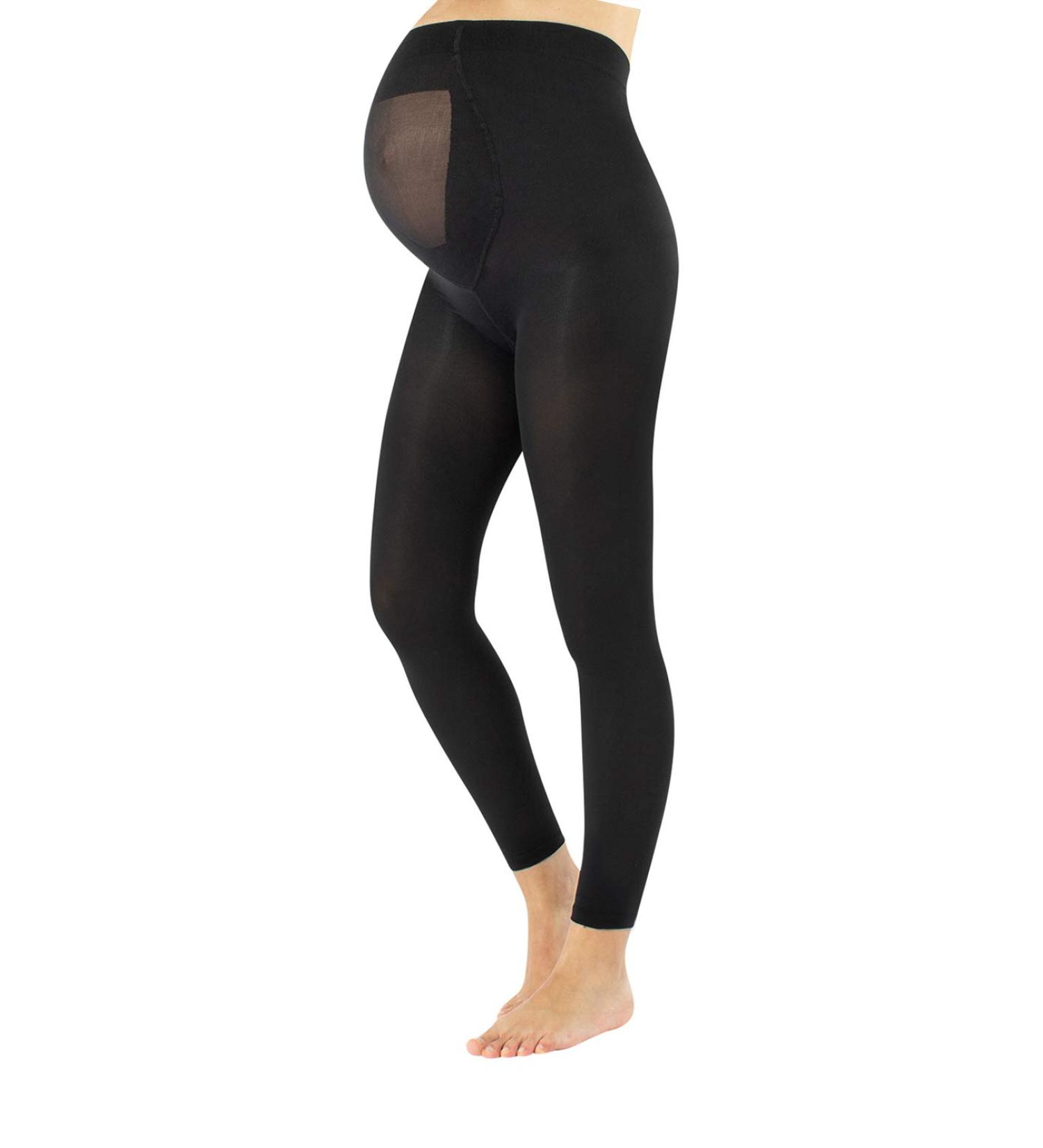 Calzitaly Maternity Footless Tights Black 100 DEN | Made in Italy | Pregnancy Leggings | Size Small - Buy Online on SooperMarket.com