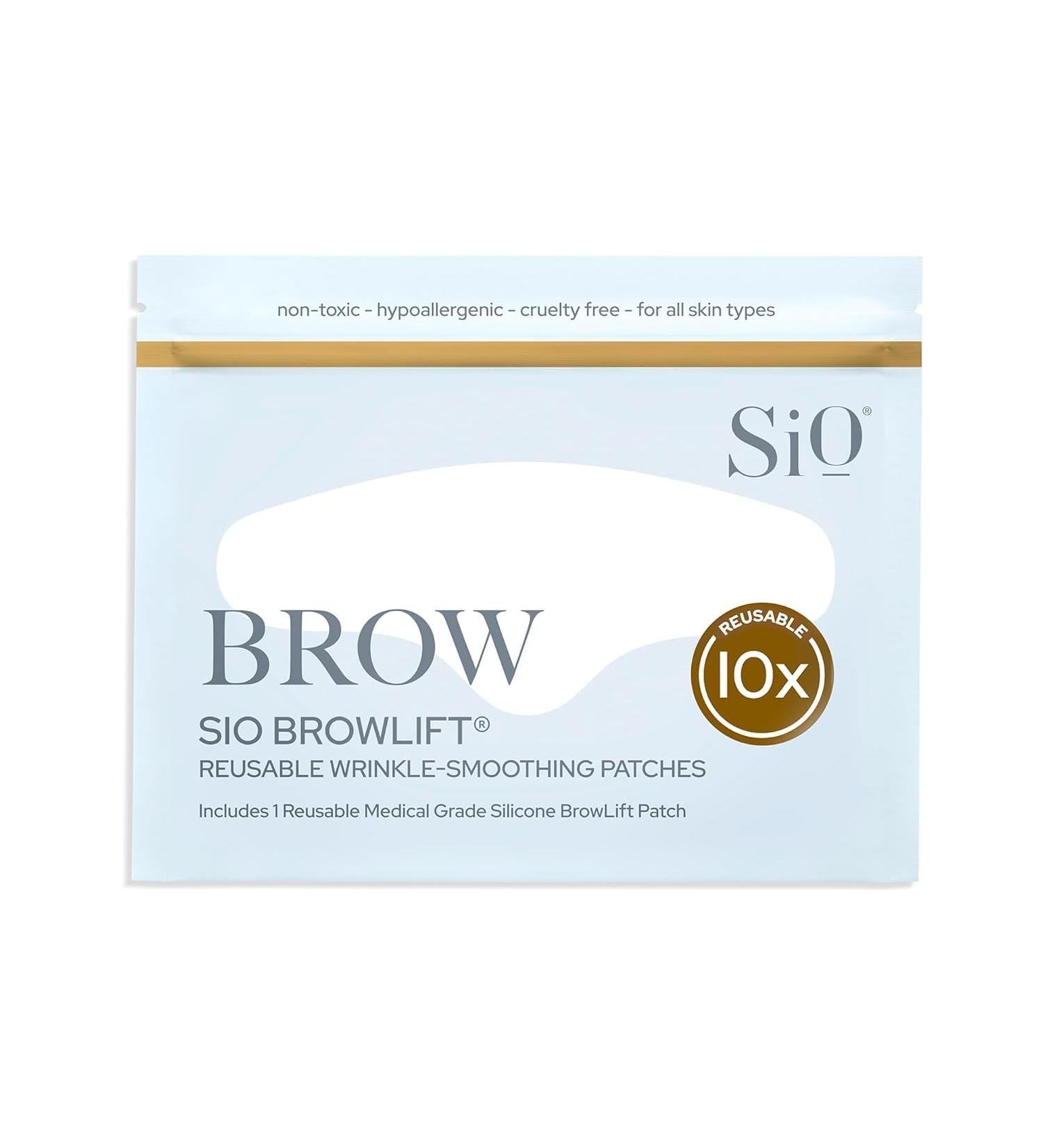 SiO Beauty BrowLift Forehead Anti-Wrinkle Patch - Rapid Overnight Reusable Silicone Patch to Reduce Furrows Expression Lines and Creases - Buy Online on SooperMarket.com