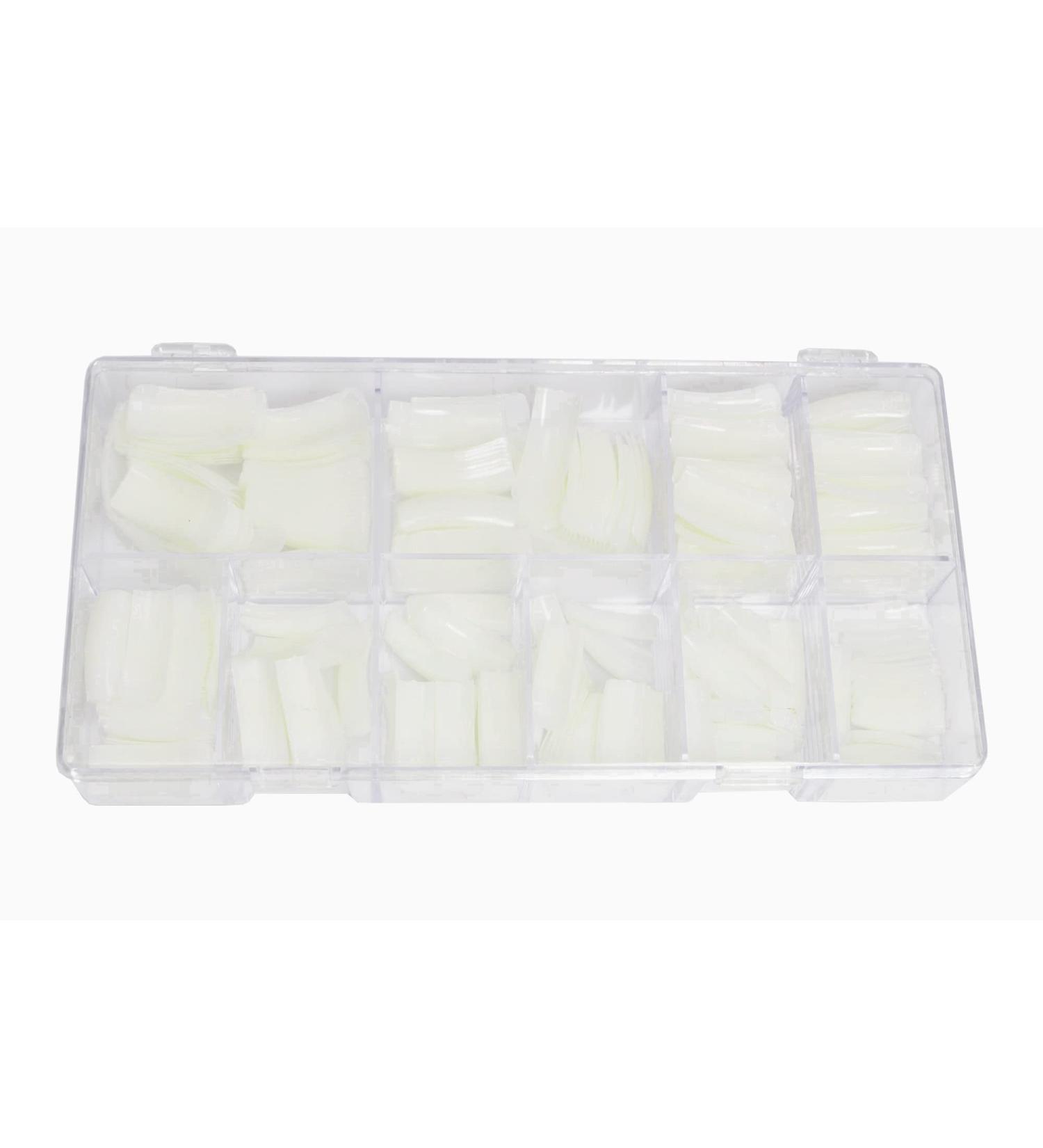 KM-Nails Premium American Shape Tips - 100 Pieces with Adhesive Surface for Perfect Nail Art | International Shipping - Buy Online on SooperMarket.com