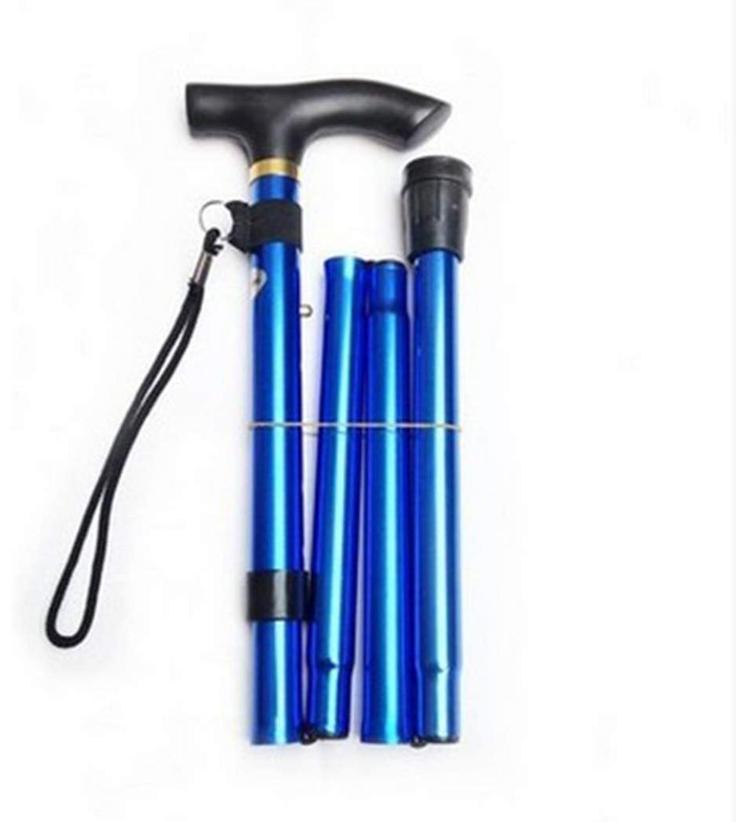 Walking Stick Folding Cane Crutches Foldable Stick Booster Ultralight Trekking Pole Telescopic Walking Stick Outdoor Travel Aluminum Crutches - Buy Online on SooperMarket.com