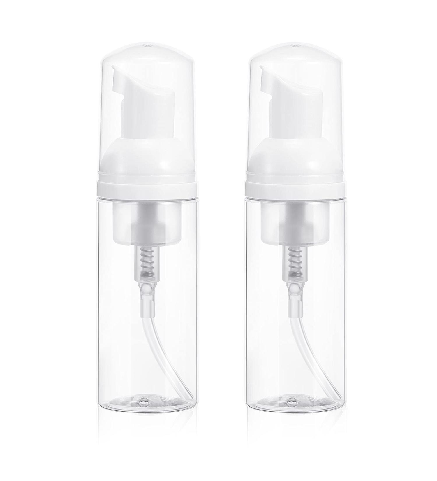 Beaupretty 2pcs Foam Dispenser Bottle Plastic Refillable Empty Mini Foaming Soap Shampoo Dispenser Pump Bottles for Travel 50ml (White) - Buy Online on SooperMarket.com